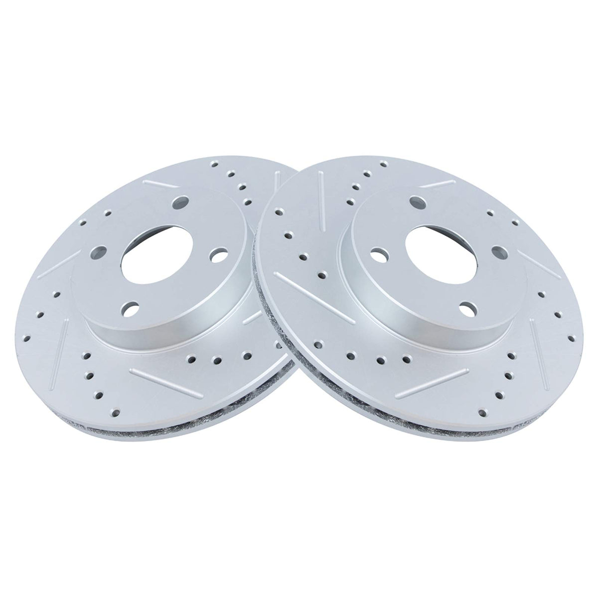Trq Front Performance Brake Rotors Set Premium G-Coated Compatible With 1994-2005 Mazda Miata