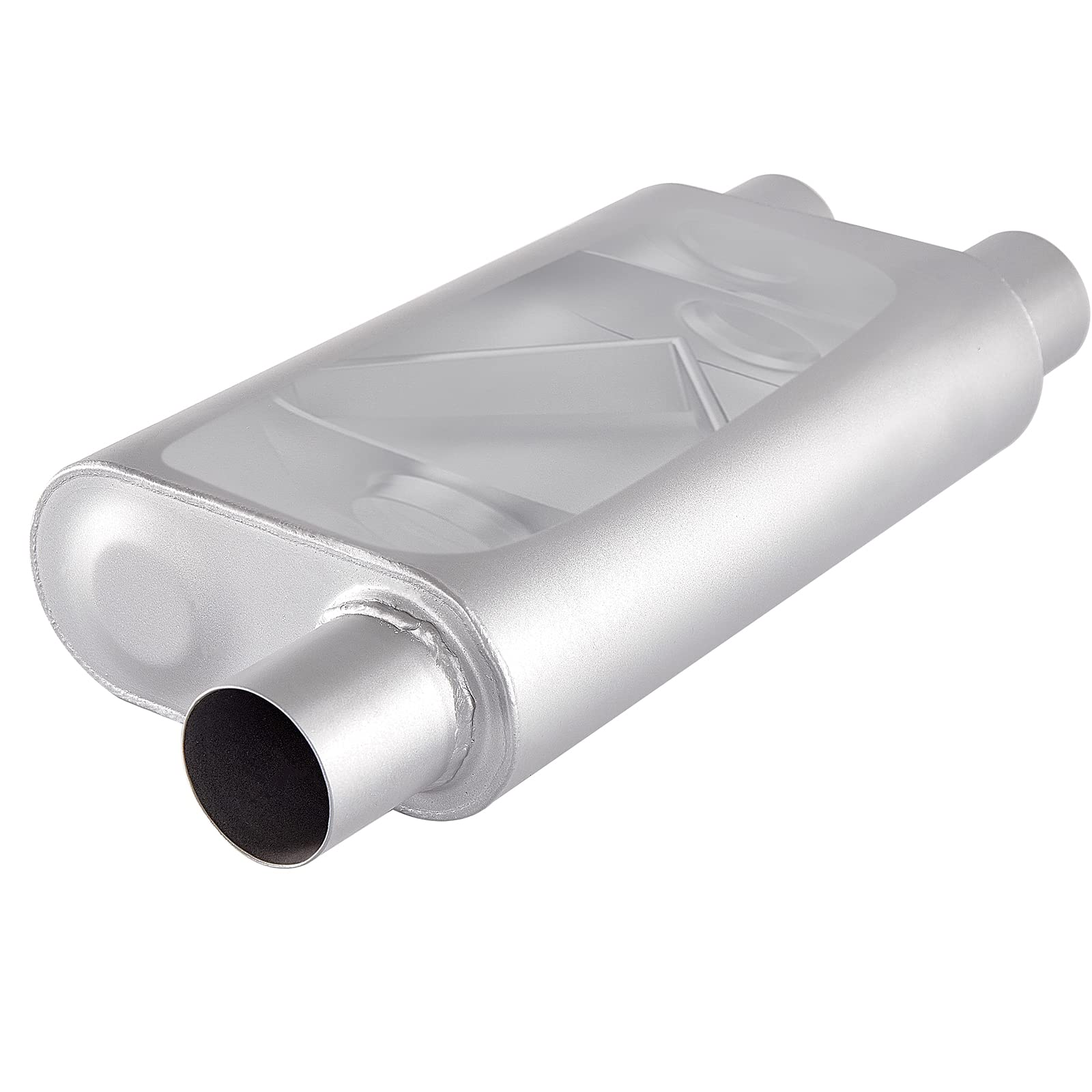 Universal Exhaust Muffler With Aggressive Sound, Anti-Corrosive Muffler, Chamber Performance Mufflers For Cars, Trucks(2.5'' Off