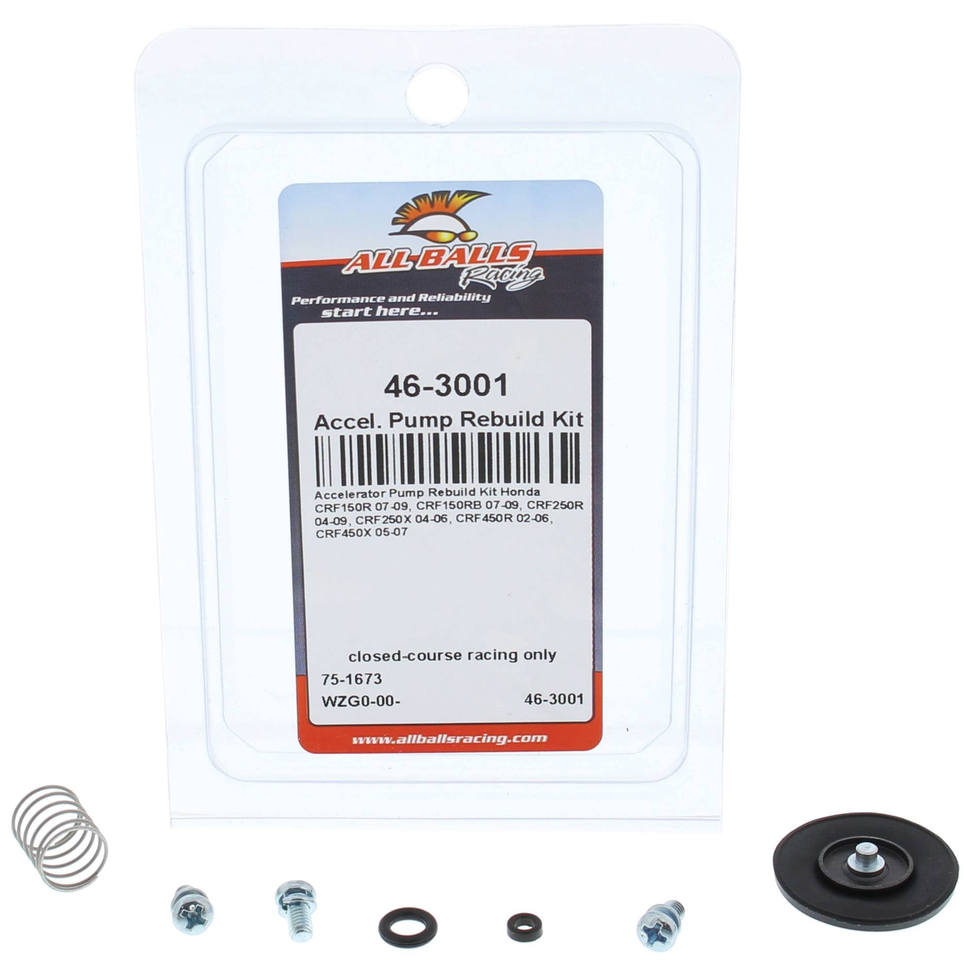 All Balls Racing Accelerator Pump Rebuild Kit 46-3001 Compatible With/Replacement For Honda Crf150Rb 2007-2009, Crf250R 2004-200