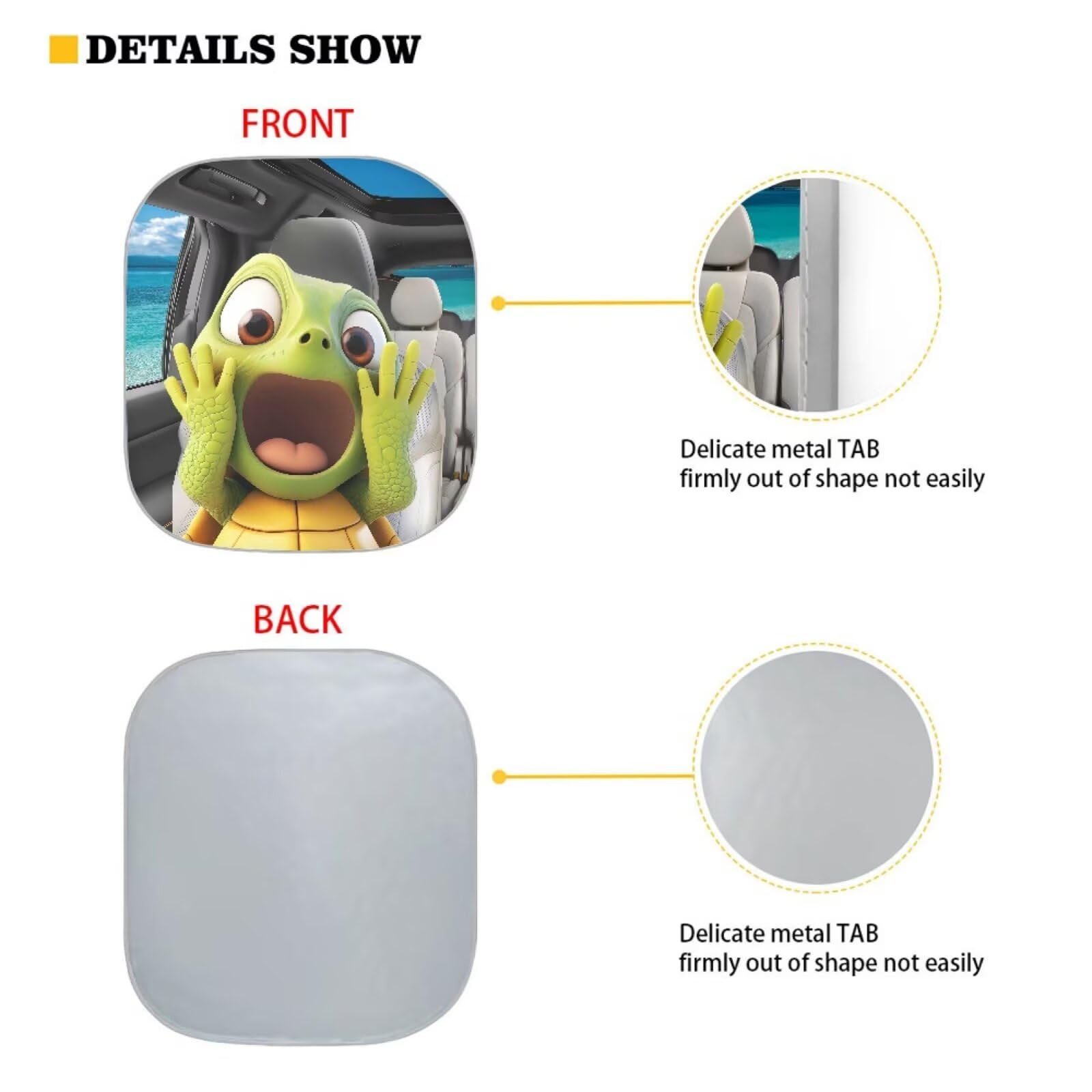 Huisefor Turtle Car Sun Shade 2 Pack Funny Windshield Cover For Automotive Foldable Automotive Windshield Sunshade Uv Rays Prote