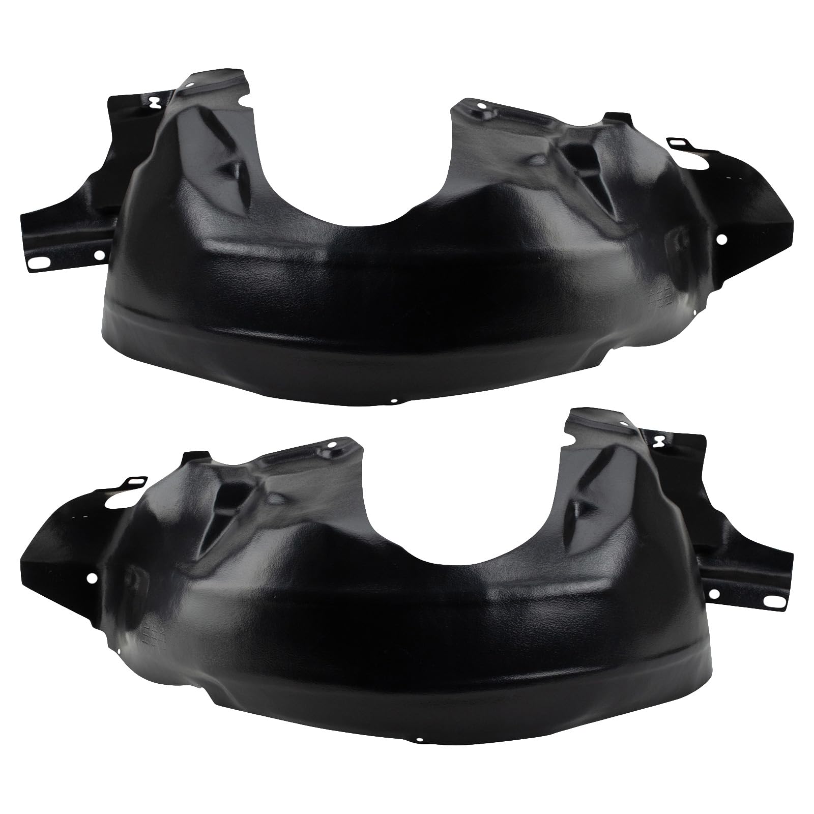 Trq Front Inner Fender Liner Set Compatible With 1999-2004 Ford Mustang Fo1250111 Fo1251111