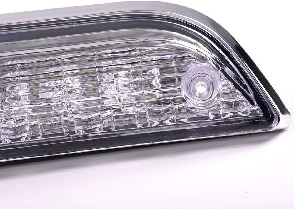 Cheda Third 3D Brake Lights, Compatible With Ford F150 2015 2016 2017 2018 2019, Chrome Lens Clear Housing Led Bar Tail Cargo La