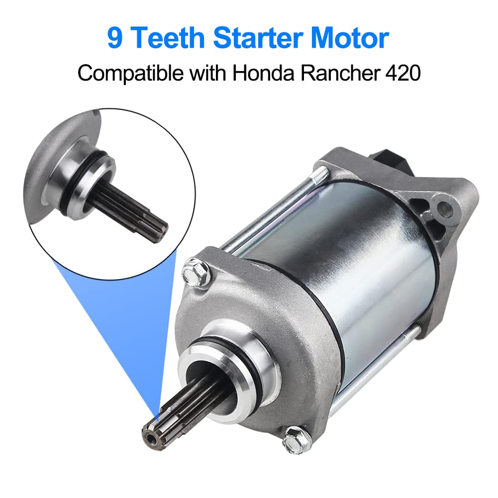 WATERWICH Starter Compatible with Honda Rancher 420 Trx420 trx420fa Trx420fe Trx420fm Trx420fe 2007-2019 Replaces 31200-HP5-601 31200HR0F01 SM18 31200HP5601 SMU0418