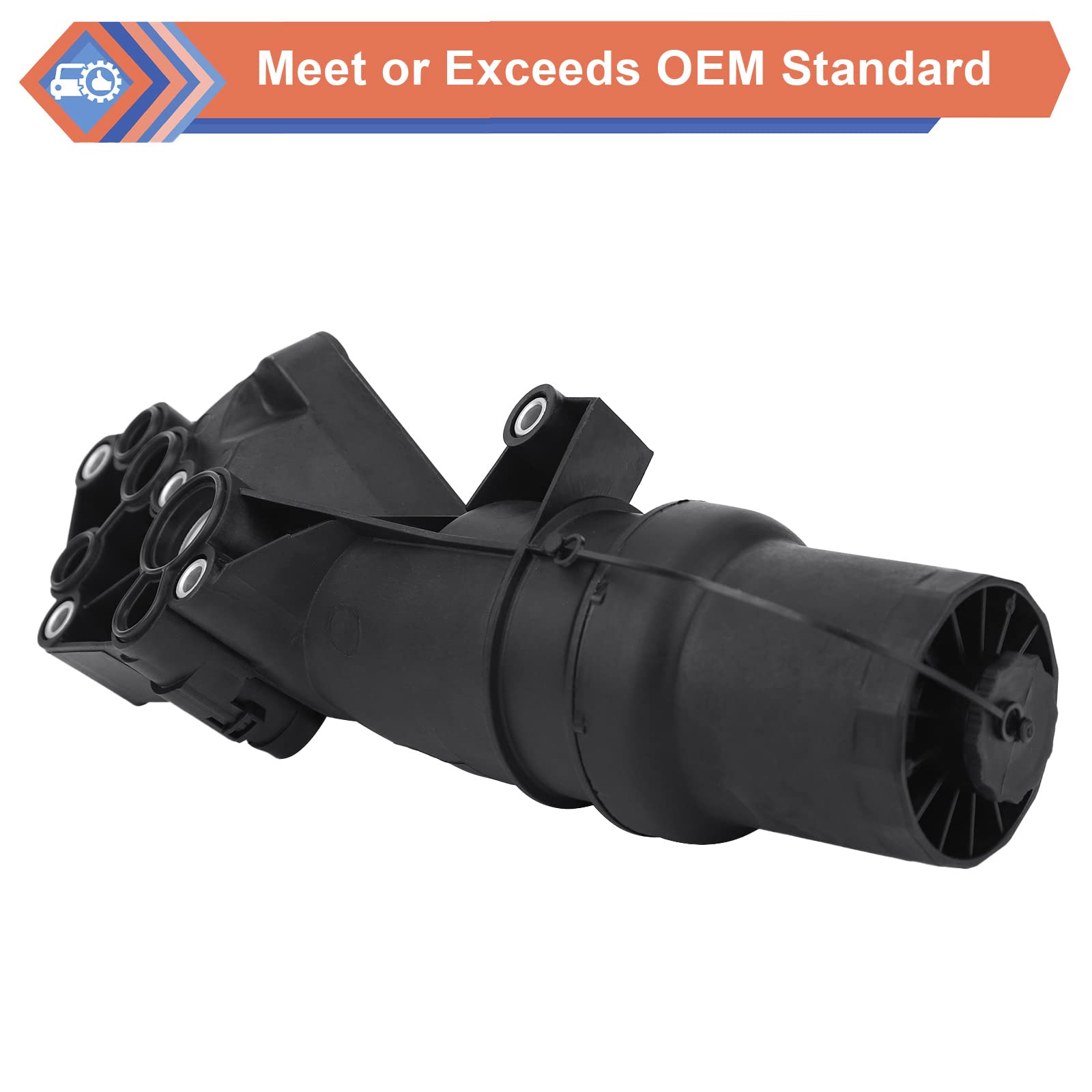 Zonfant Engine Oil Filter Base Housing Assembly Compatible With Audi Volkswagen Vehicle Tt Jetta Passat Beetle Golf Rabbit Replaces #07K115397B 07K115397A 07K115397D