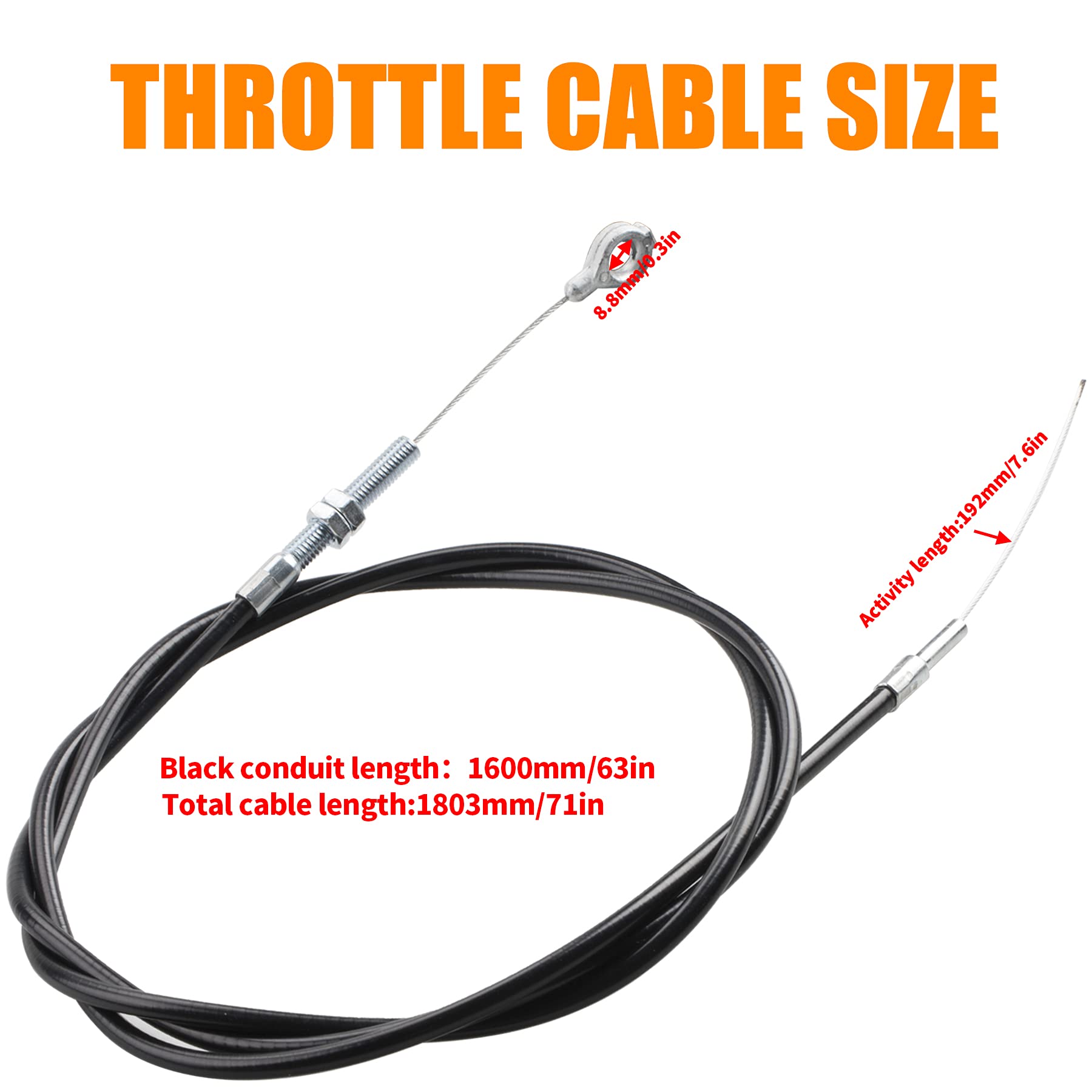 MRELC Universal Throttle Cable Compatible with Manco Go Kart 8252-1390 Go Cart