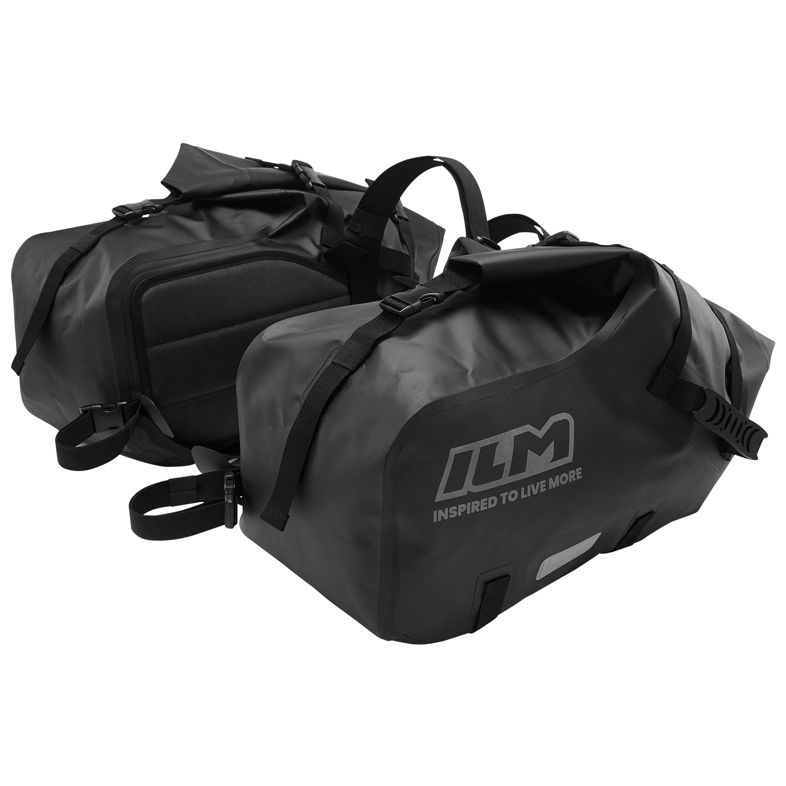 ILM Motorcycle Saddlebags Waterproof Motorbike Side Bags Panniers Large Capacity 48L(24L*2) Adventure Dual Sport BS3