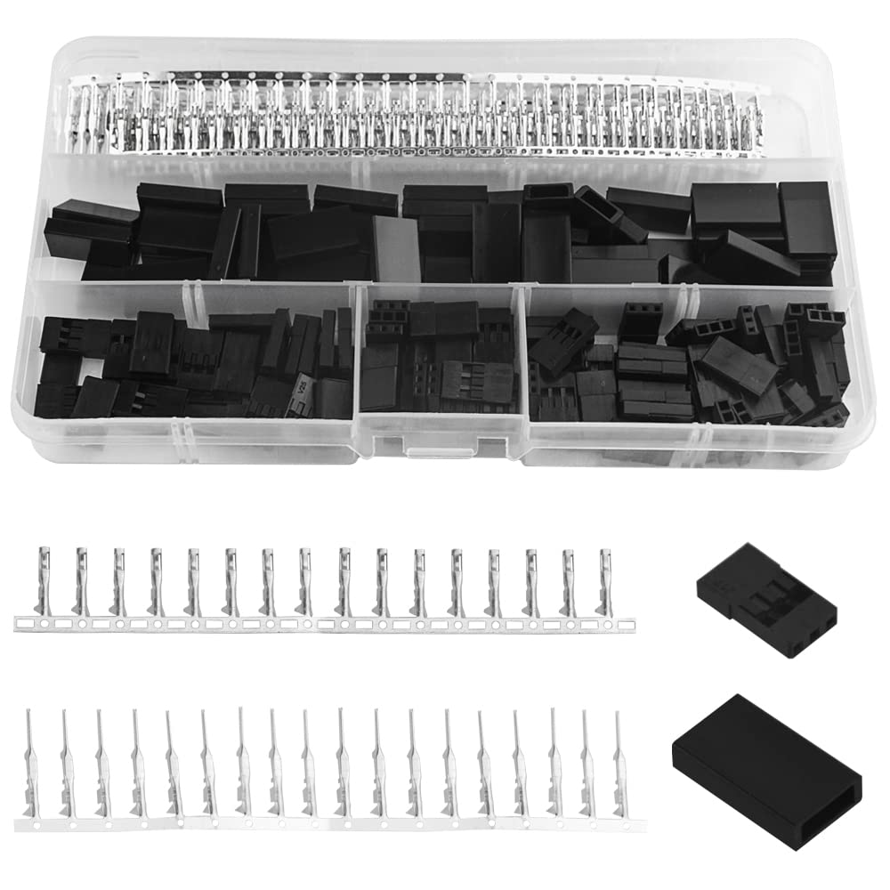 Wmycongcong 450 Pcs Universal Servo Cable Wire Connector And Male Female Crimp Pin Kit For Jr Hitec Connector