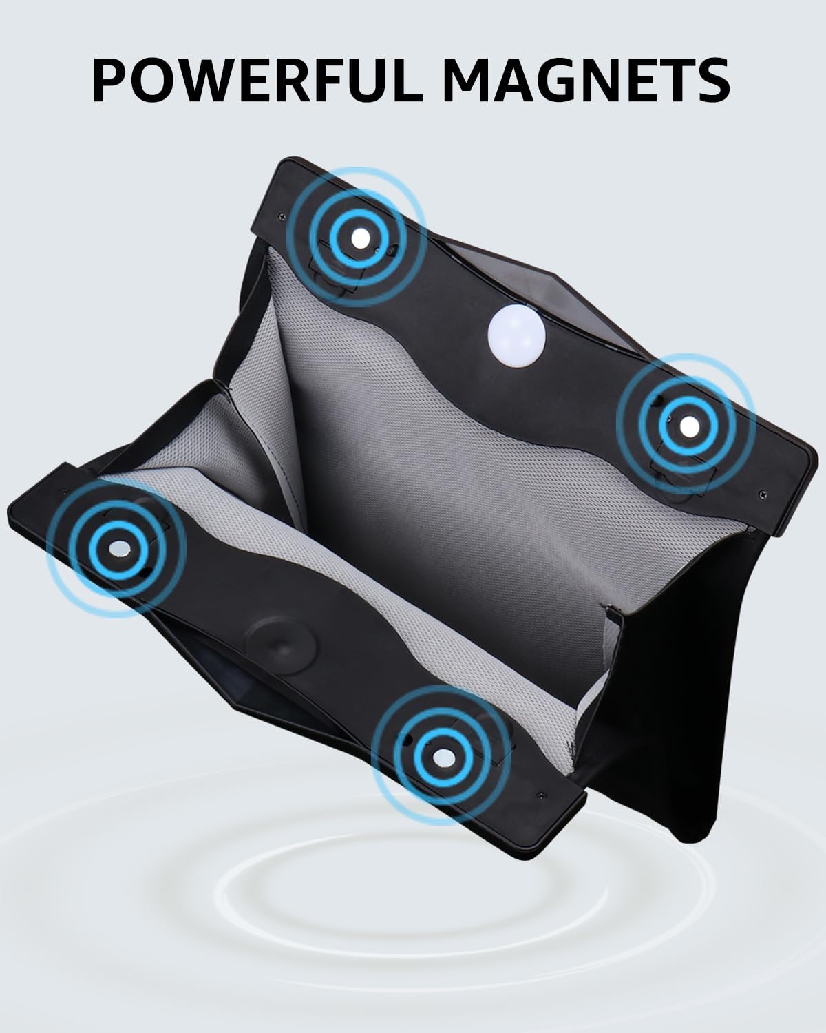 Motrobe Tesla Model Y 2020-2026 Trash Can Garbage Bag Garbage Bin [Strong Magnetic Buckle] [Waterproof] With Led Light Faux Leat