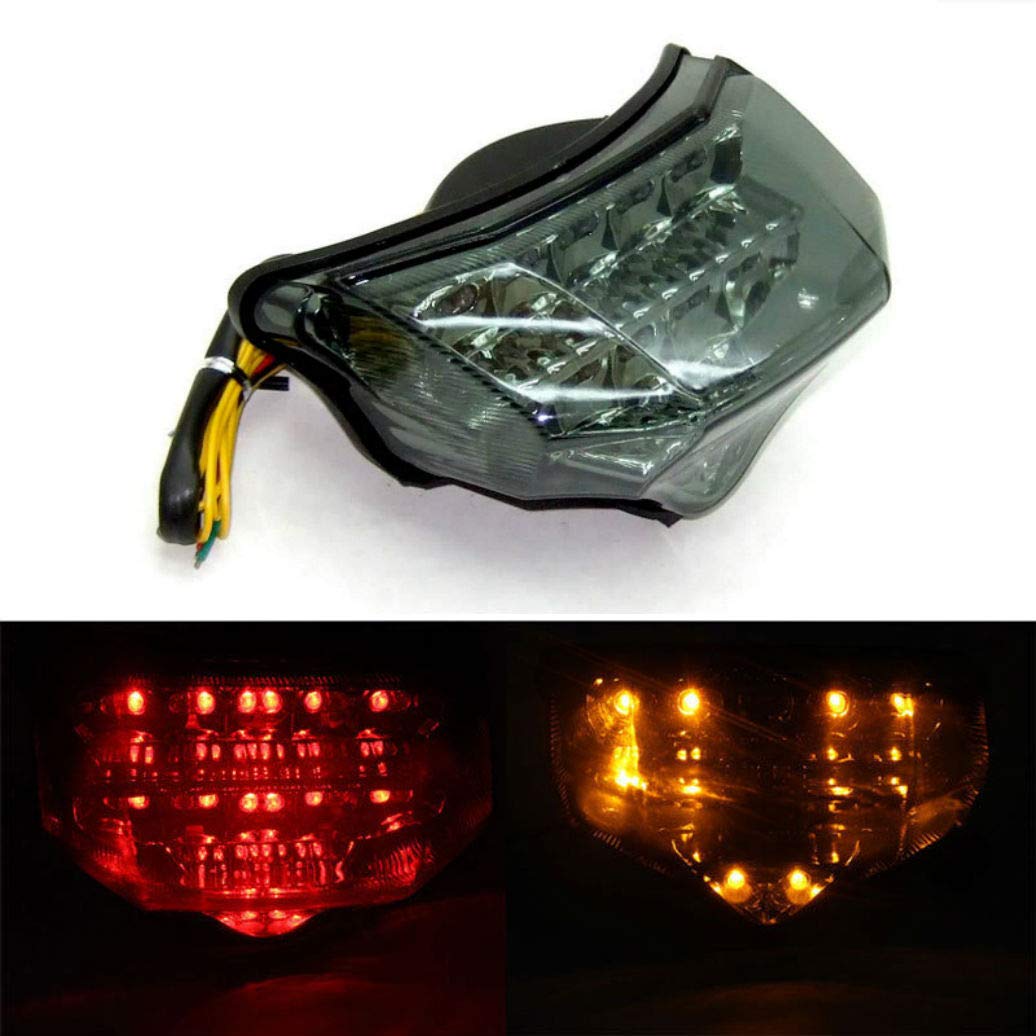 Mzs Motorcycle Tail Light Led Integrated Turn Signal Blinker Smoke Compatible With Fz6 Fz-6 Fazer Fz600 2004 2005 2006 2007 2008