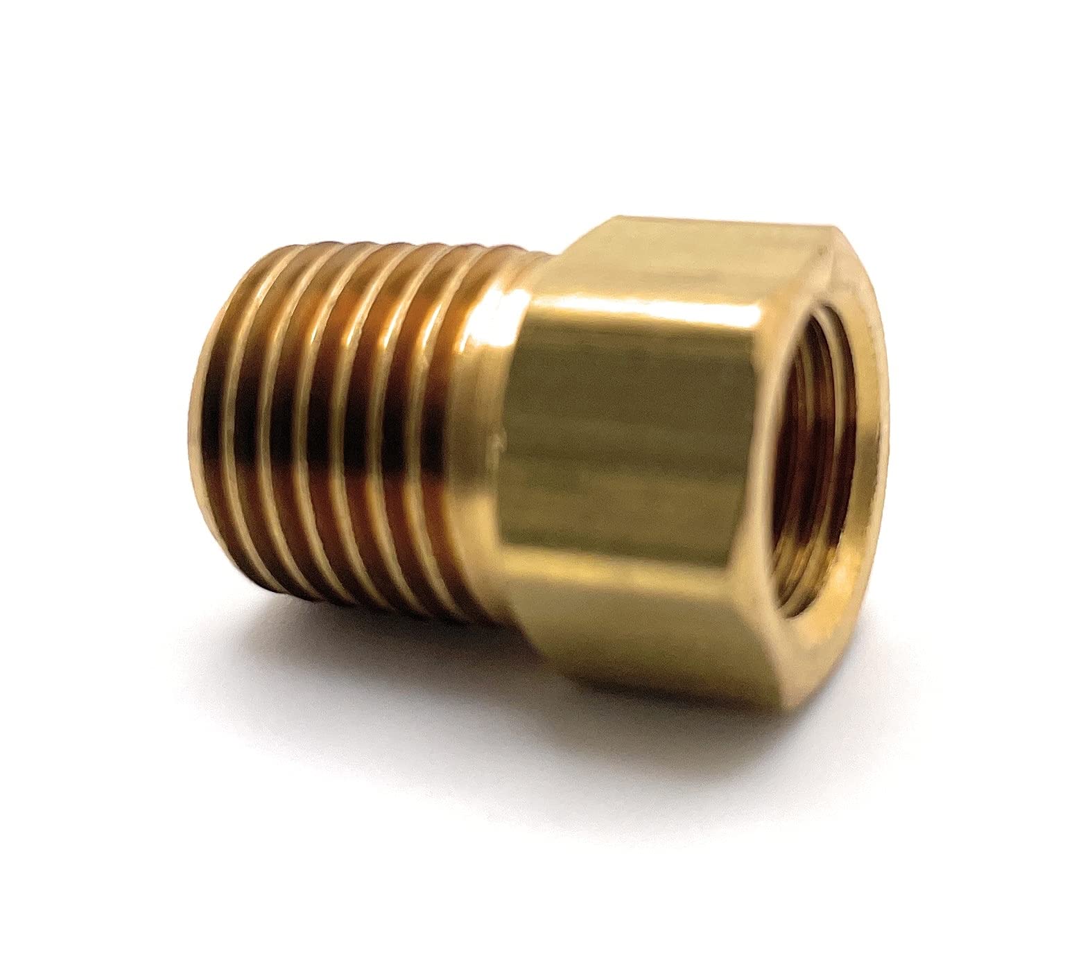 Marshall Excelsior ME2132P Inverted Flare Adapter - 1/4&quot; MNPT x 1/4&quot; Female Flare Plug