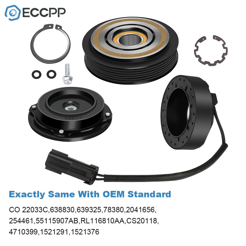 Eccpp A/C Compressor Clutch 1999-2004 Fit For Jeep Grand For Cherokee 4.0L Ac Clutch Kit