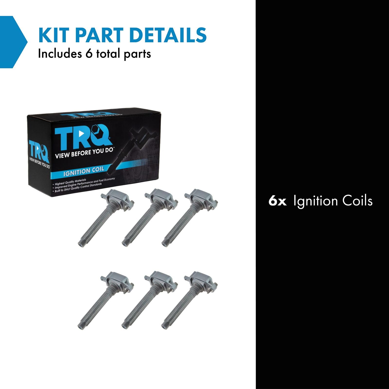 Trq Ignition Coil Set Compatible With 11-21 Chrysler Dodge Jeep 12-23 Ram 11-14 Volkswagen