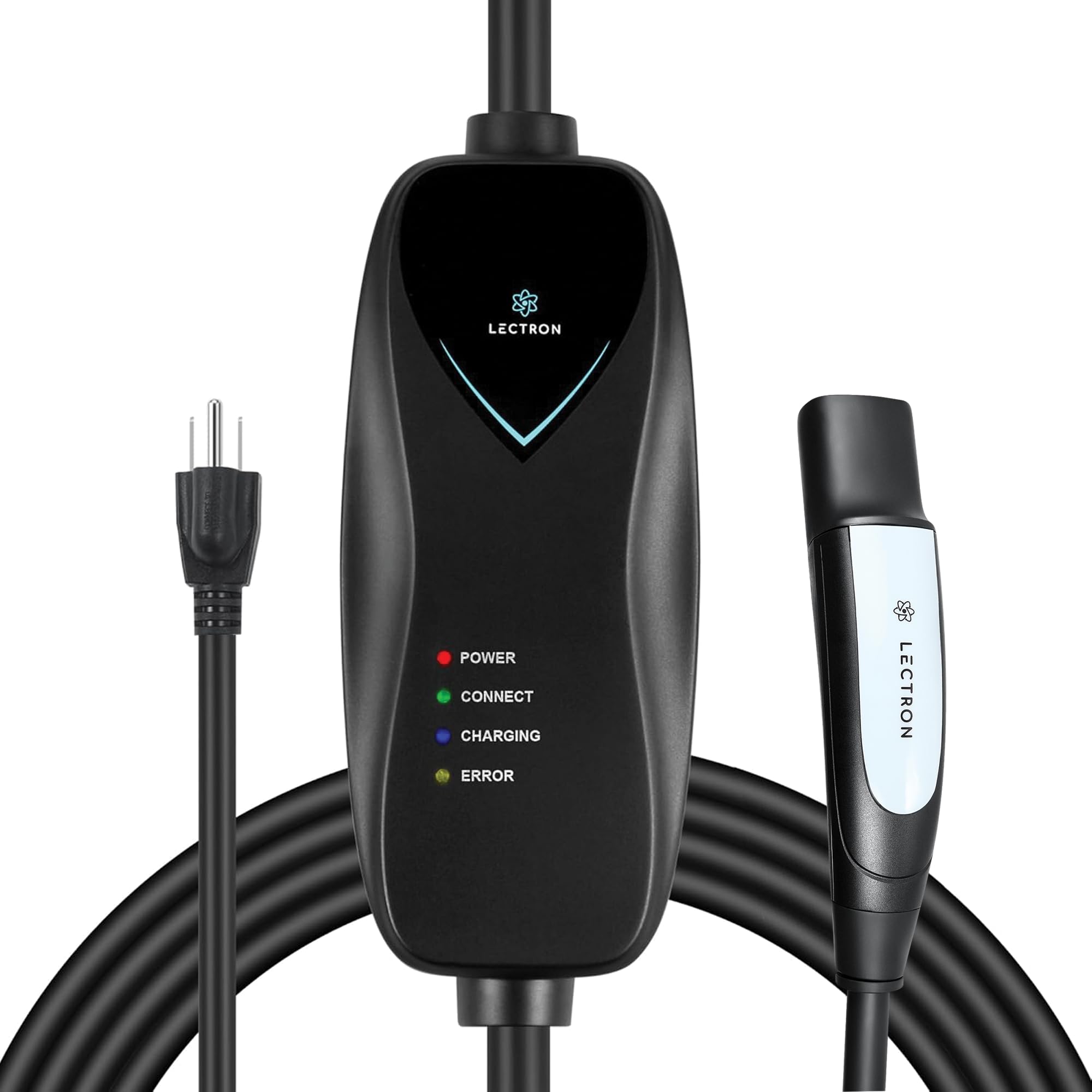 Lectron Level 1 Tesla Charger - 110V, 15 Amp, Nema 5-15 Plug, 16 Ft Extension Cord - Portable Electric Car Charger For Tesla - Compatible With All Tesla Models X/Y/3/S