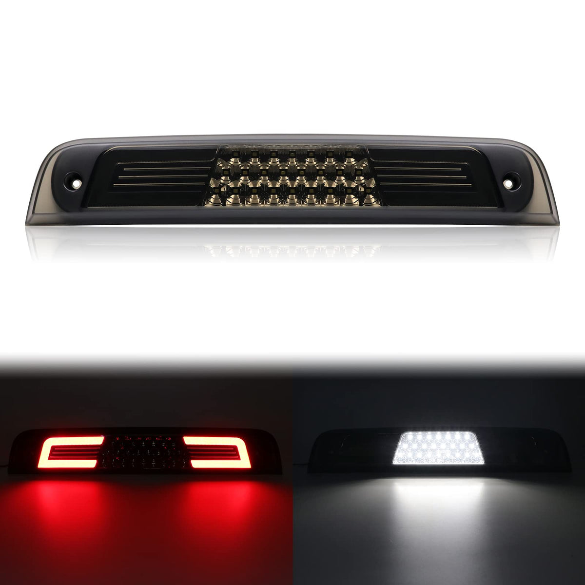 Shinefit Led Third Brake Light Smoked Compatible With 2019 2020 2021 2022 2023 2024 Ram 1500 Rear High Mount 3Rd Brake Lights (N