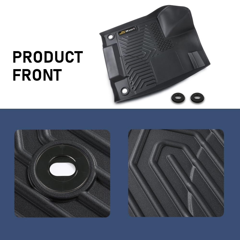 Pit66 Floor Mats Compatible With 2016-2022 Honda Pilot Sedan & Hatchback Coupe 8 2017-2021, Not Elite Models (Heavy Duty) Tpe 4-