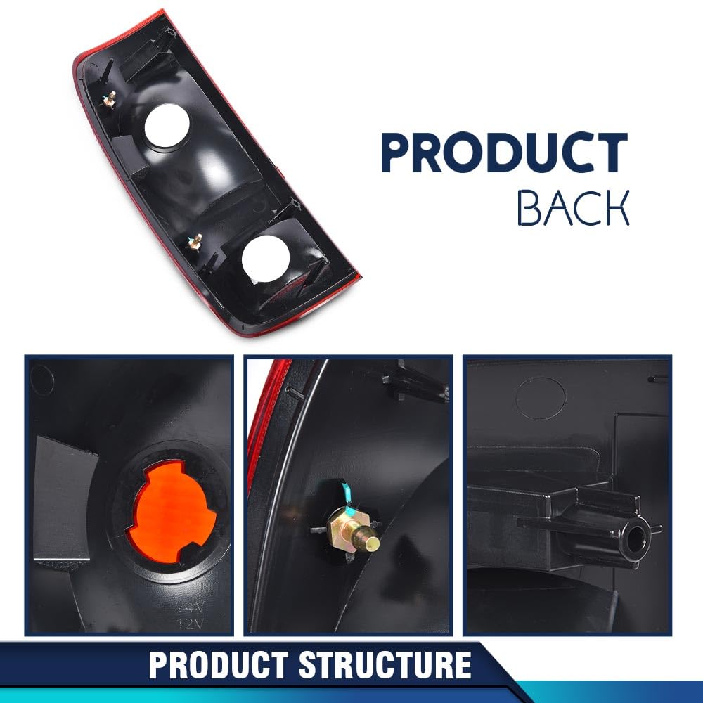 Pit66 Tail Lights Rear Light Lamp Assembly Compatible With Ford F150 Stepside 1997-2004/Fit F250 1997-1999/Fit F250 F350 F450 F5