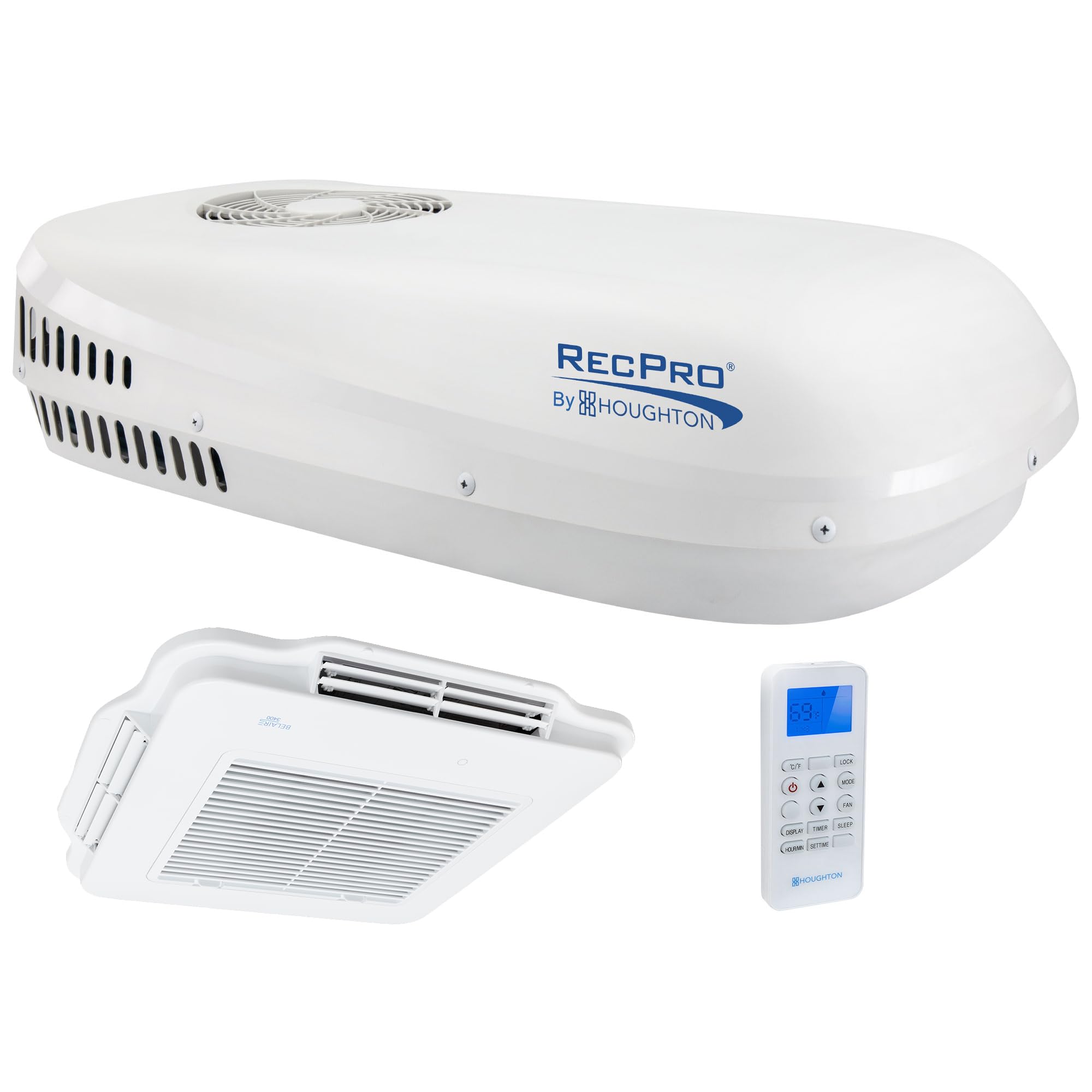 RecPro RV Air Conditioner 13.5K BTU | Low Profile Non-Ducted AC with Heat Pump | Quiet Cooling & Heating | 110-120V | Easy Insta