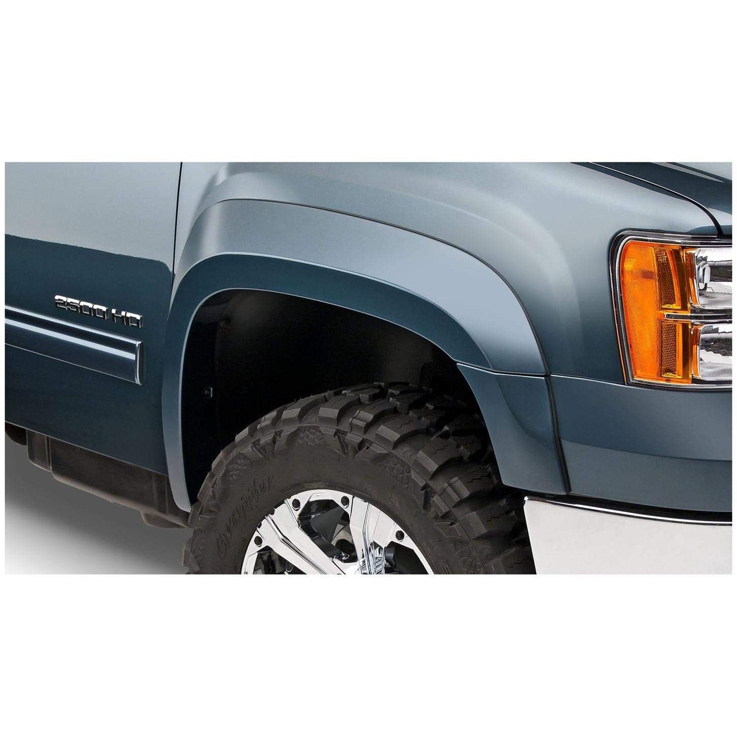 Bushwacker 40107-02 Gmc Extend-A-Fender Flare - Front Pair,Black Finish