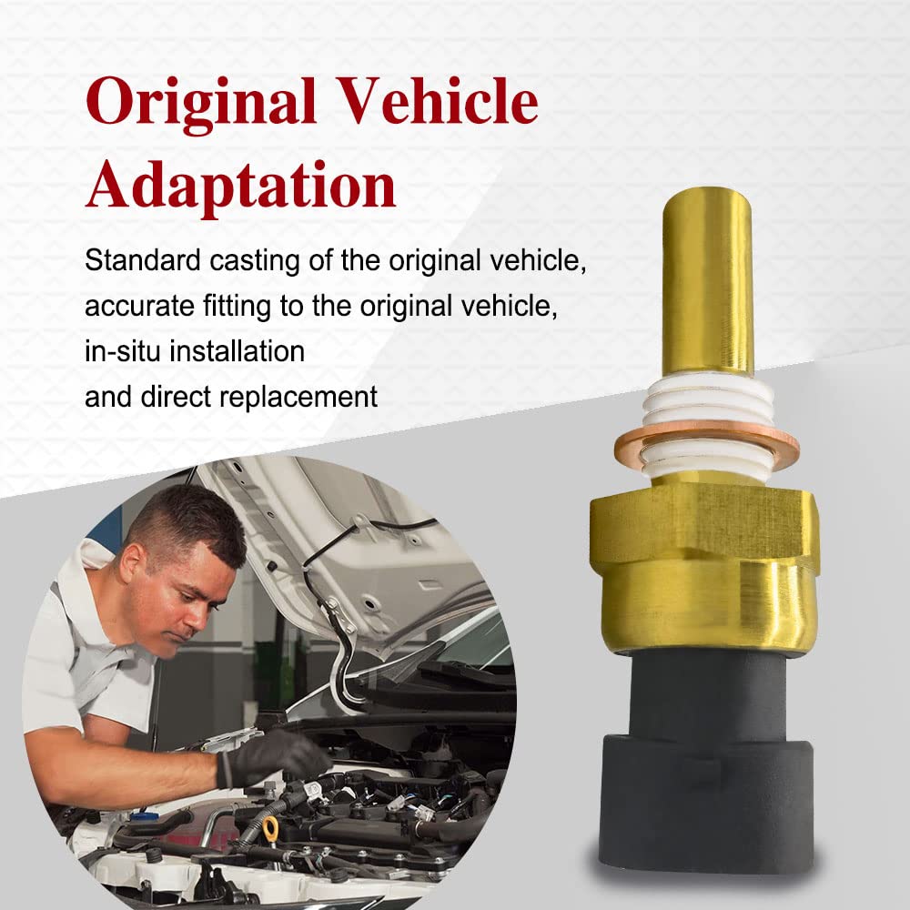 Engine Coolant Temperature Sensor, Compatible With Chevy Cavalier Cobalt Equinox Express Silverado 1500 2500 Hd 3500 Gmc Sierra Pontiac G5 Saturn, Replaces Oe# 12608814 213-4333 15326388 19236568