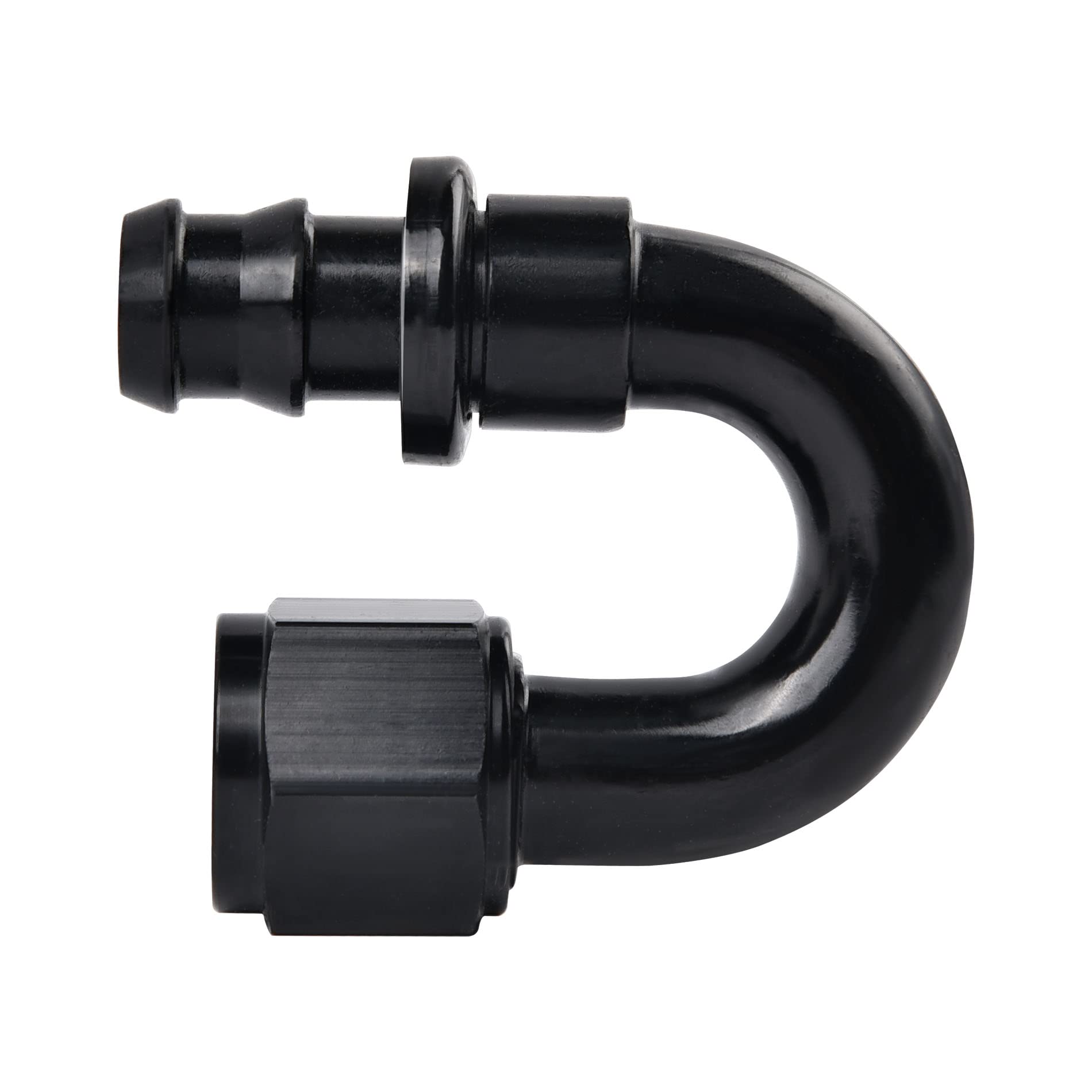 Evil Energy 8An 180 Degree Push Lock Hose Fitting End Black