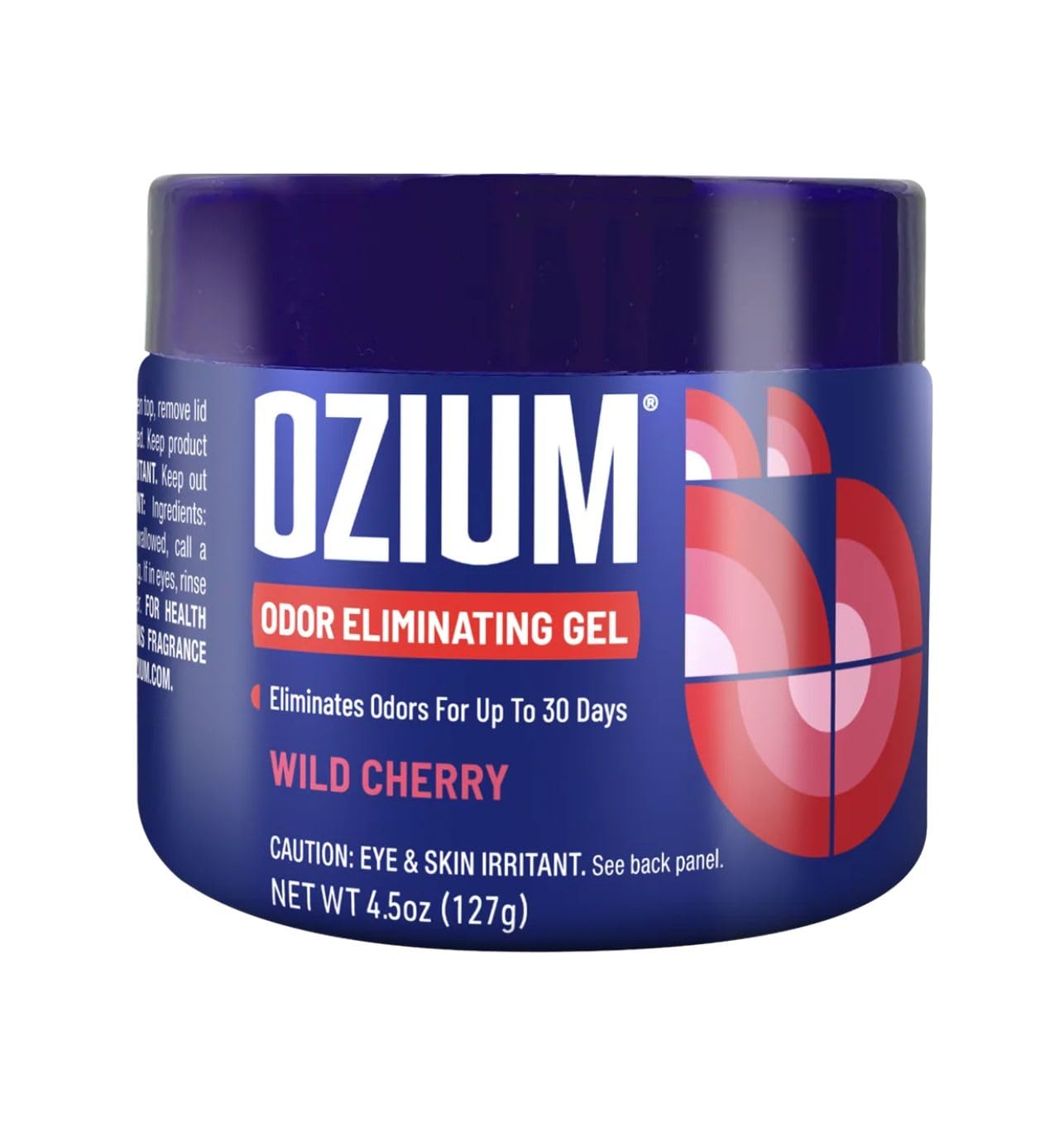 Ozium Odor Eliminating Gel Air Freshener 4.5 oz Wild Cherry for Home Car Office (1-pack)