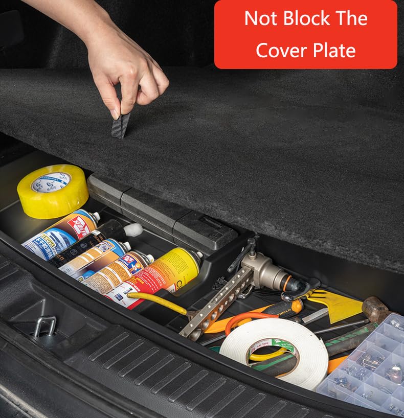 QXZcar Trunk Organizer Tray for 2023-2026 Honda CR-V, Waterproof Insert Cargo Rear Hatch Hidden Storage Box fits Honda CRV EX EX