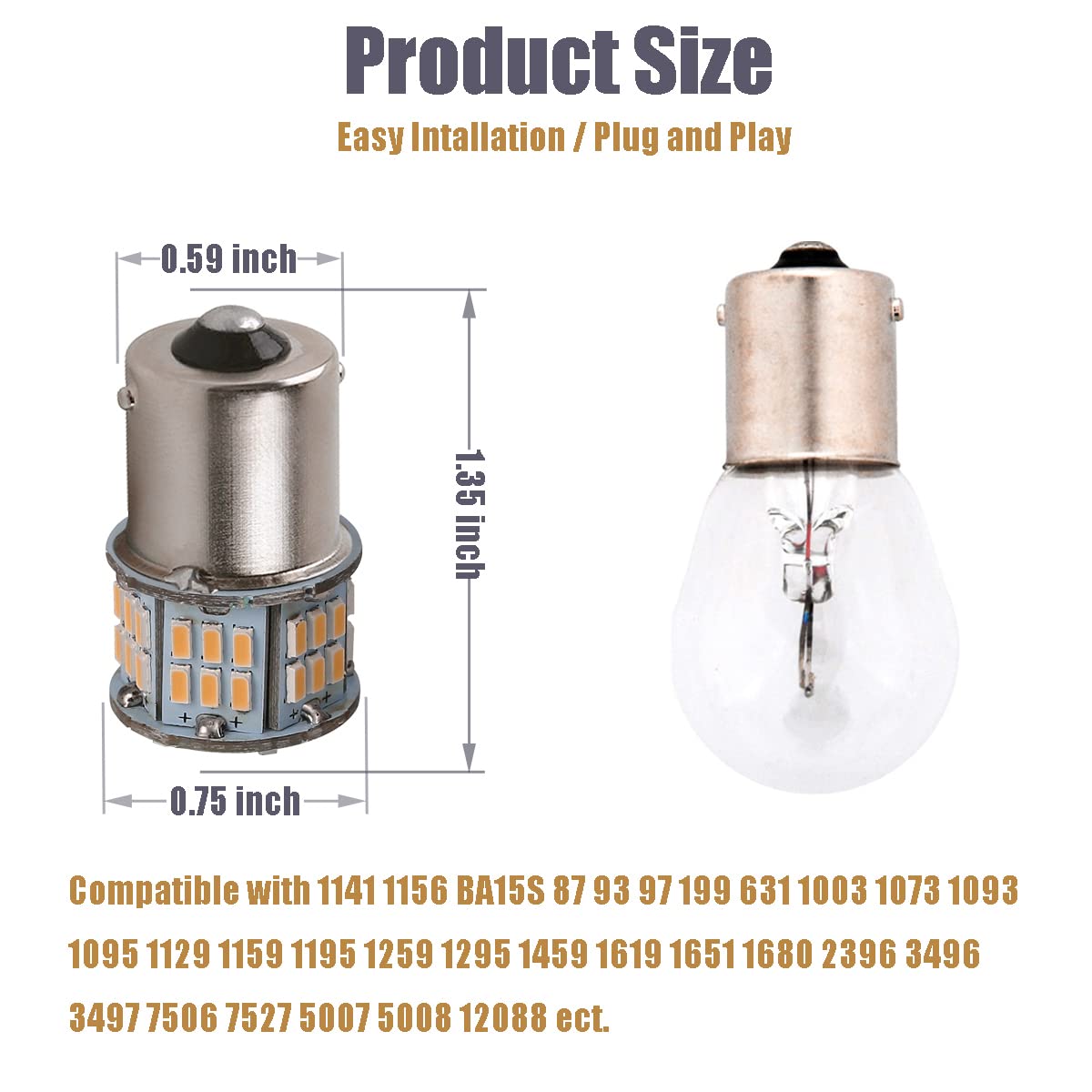 KISLED 12V RV LED Interior Lights, 20 Packs 1141 1156 1003 1073 BA15S 7506 LED Bulbs for RV Camper Trailer Boat Trunk Interior I