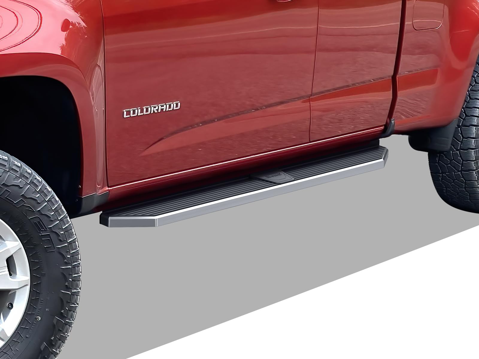 APS Polished Running Boards Compatible with Chevy Colorado GMC Canyon 2015-2025 Extended Cab (Side Steps Side Bars) 6in Wide 304