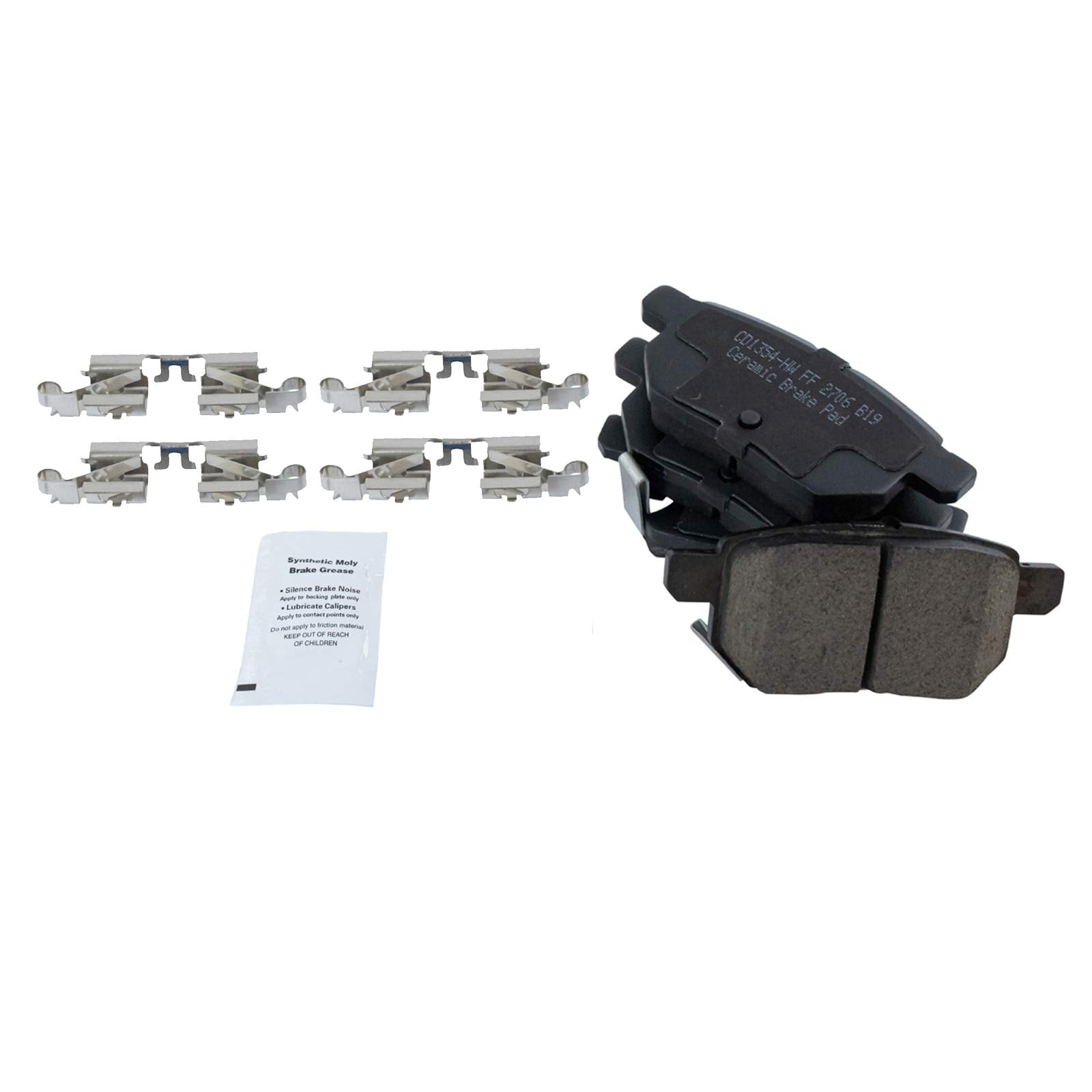 Trq Front And Rear Brake Pad & Rotor Kit Brake Pads Brake Rotor Ceramic Compatible With 2008-2015 Scion Xb