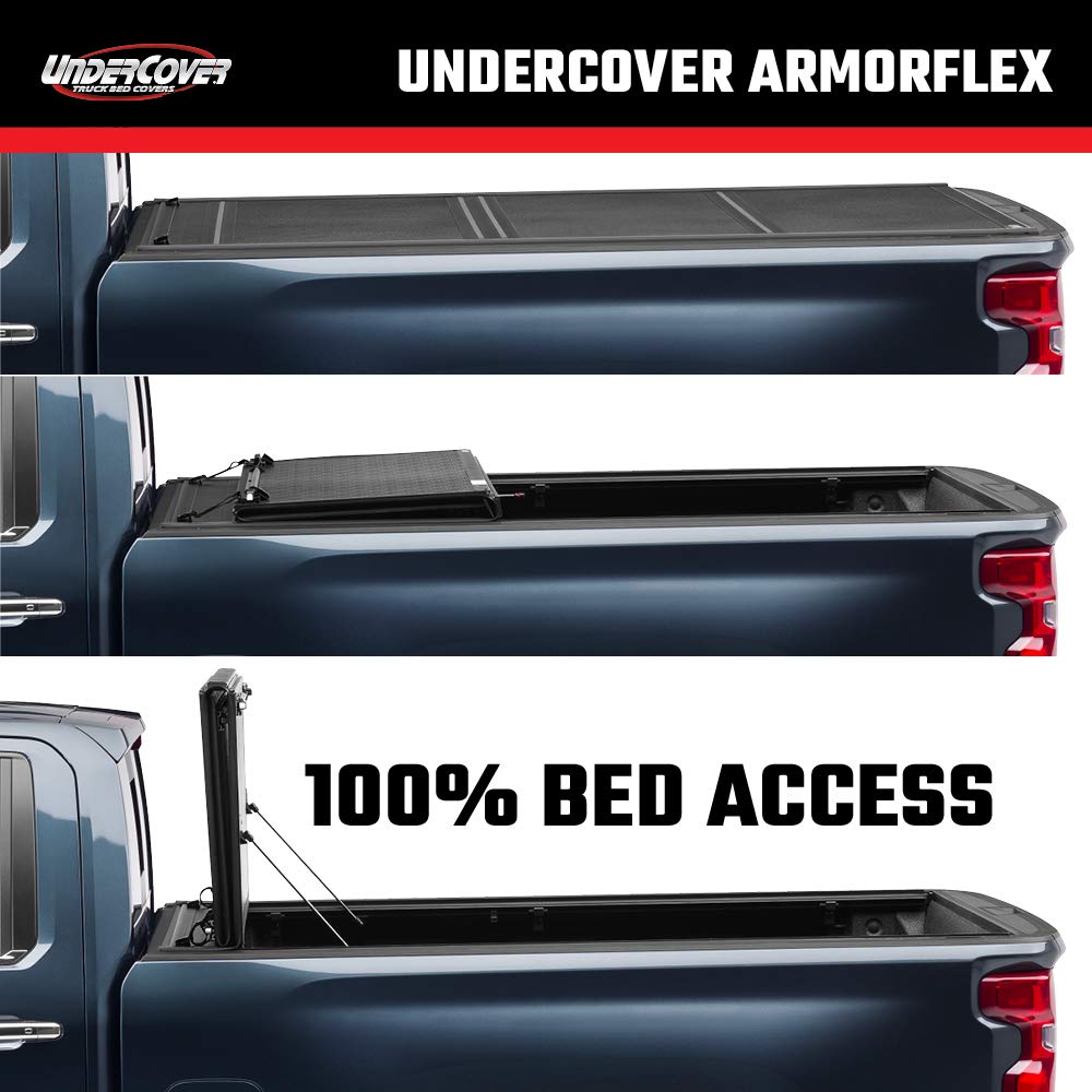 Undercover Armorflex Hard Folding Truck Bed Tonneau Cover | Ax12021 | Fits 2019 - 2021 Chevy/Gm Silverado/Sierra, Works With Mul
