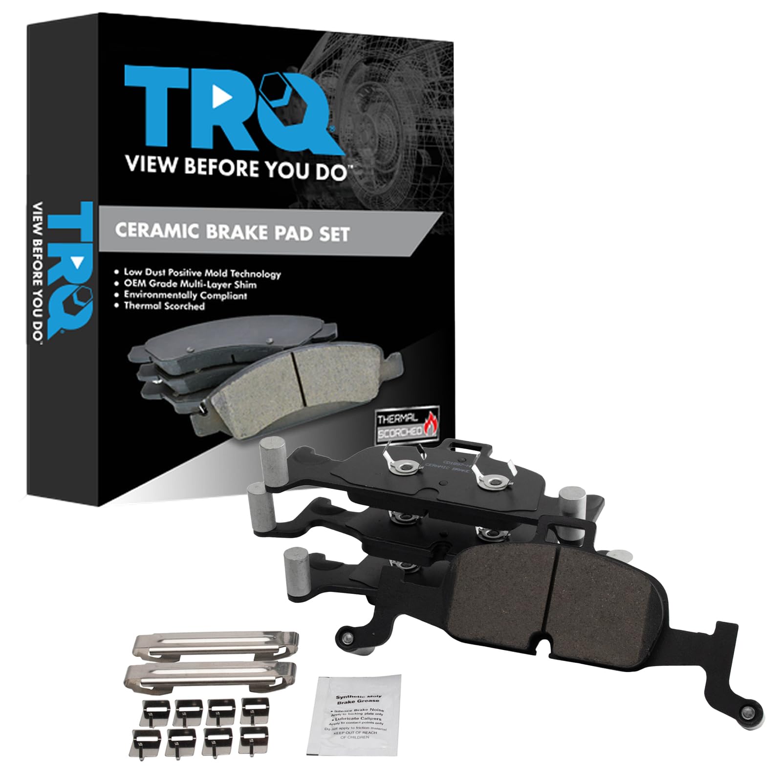 TRQ Front Brake Pads Ceramic Compatible with 2017-2020 Audi A4 2017-2019 A4 allroad A4 Quattro 2018-2019 A5 Quattro A5 Sportback