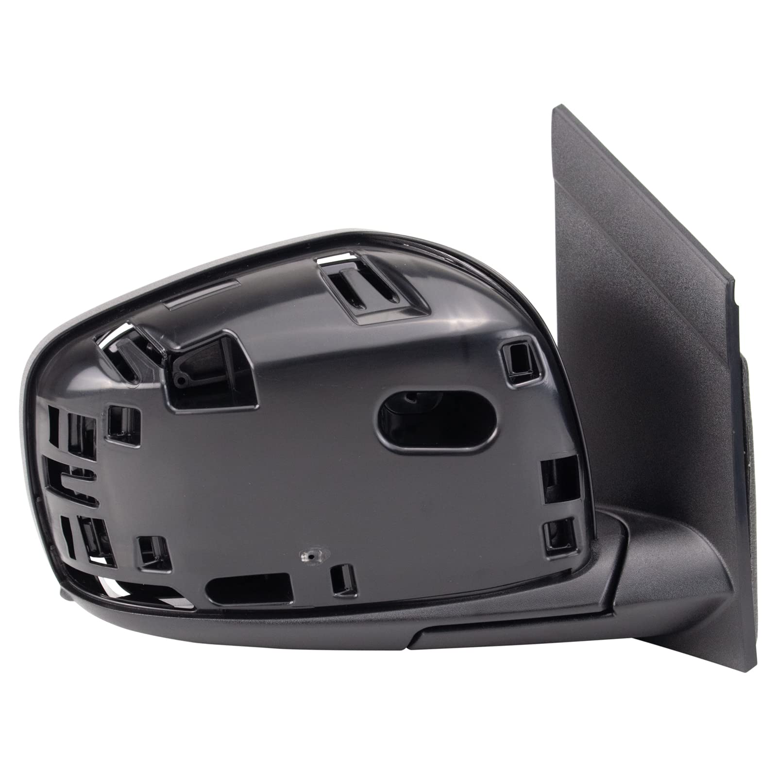 Trq Right Mirror With Black Cover Passenger Side Compatible With 2009-2016 Chrysler Town & Country Dodge Grand Caravan Ch1321478