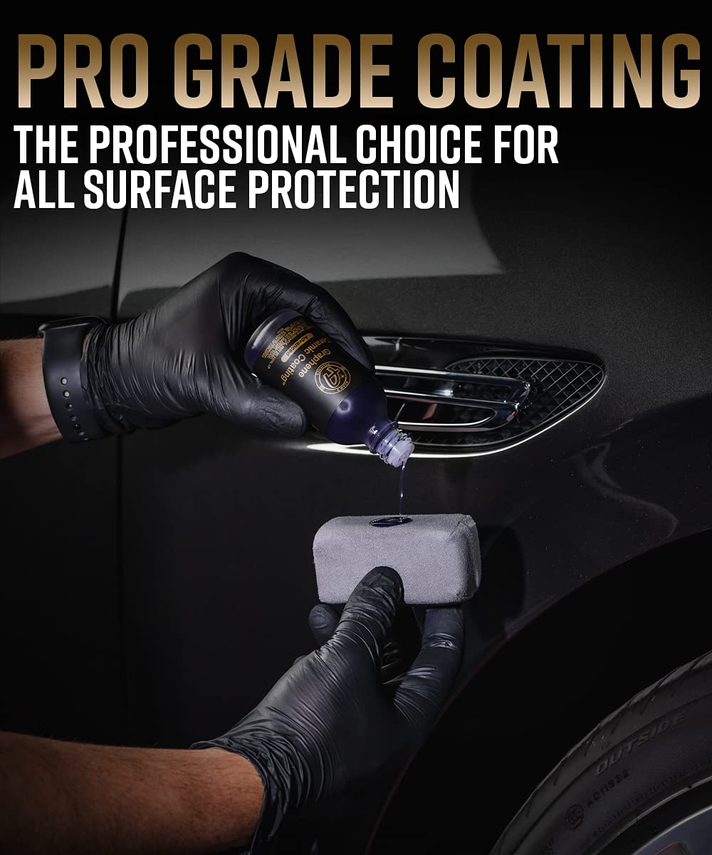 Adam's Polishes Graphene Ceramic Coating Kit - 10H Protection, UV Glow Technology, Standard Size, Ideal for Car Detailing