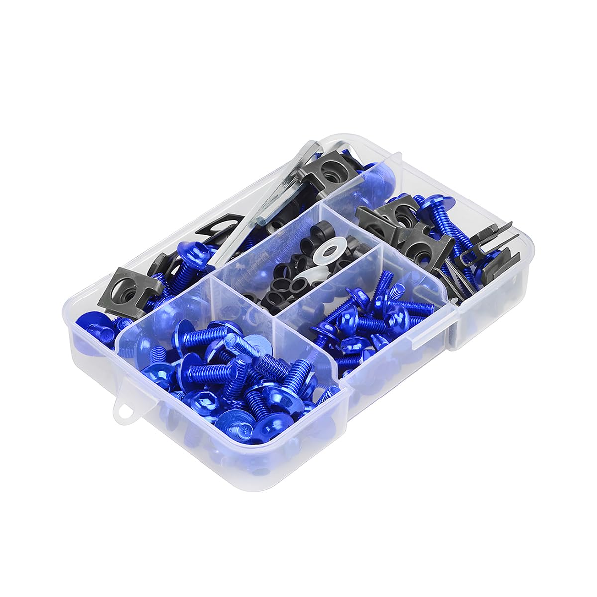 Aicel 177 Pcs Motorcycle Fairing Bolt Kit, Colorful Fasteners Bolts Nut Clips Set, M5 M6 Aluminum Motorcycle Windscreen Screws, Fixing Sportbike Bolts Fairing For Most Motorcycle