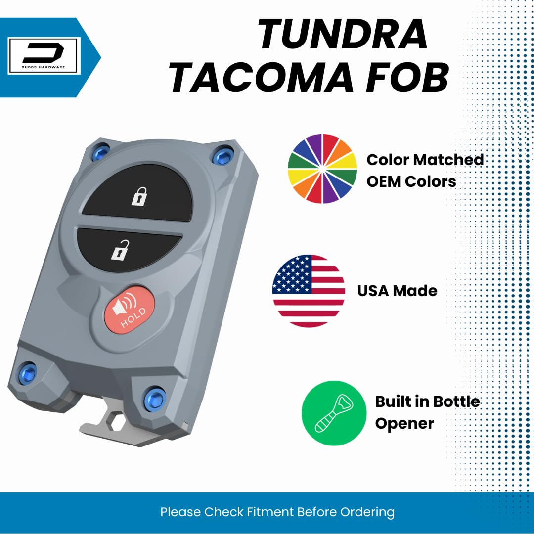 Fits Toyota Key Fob Cover For Tundra 2007-2017 And Tacoma 2005-2015 - Key Fob Replacement Shell With Built-In Bottle Opener - Fi