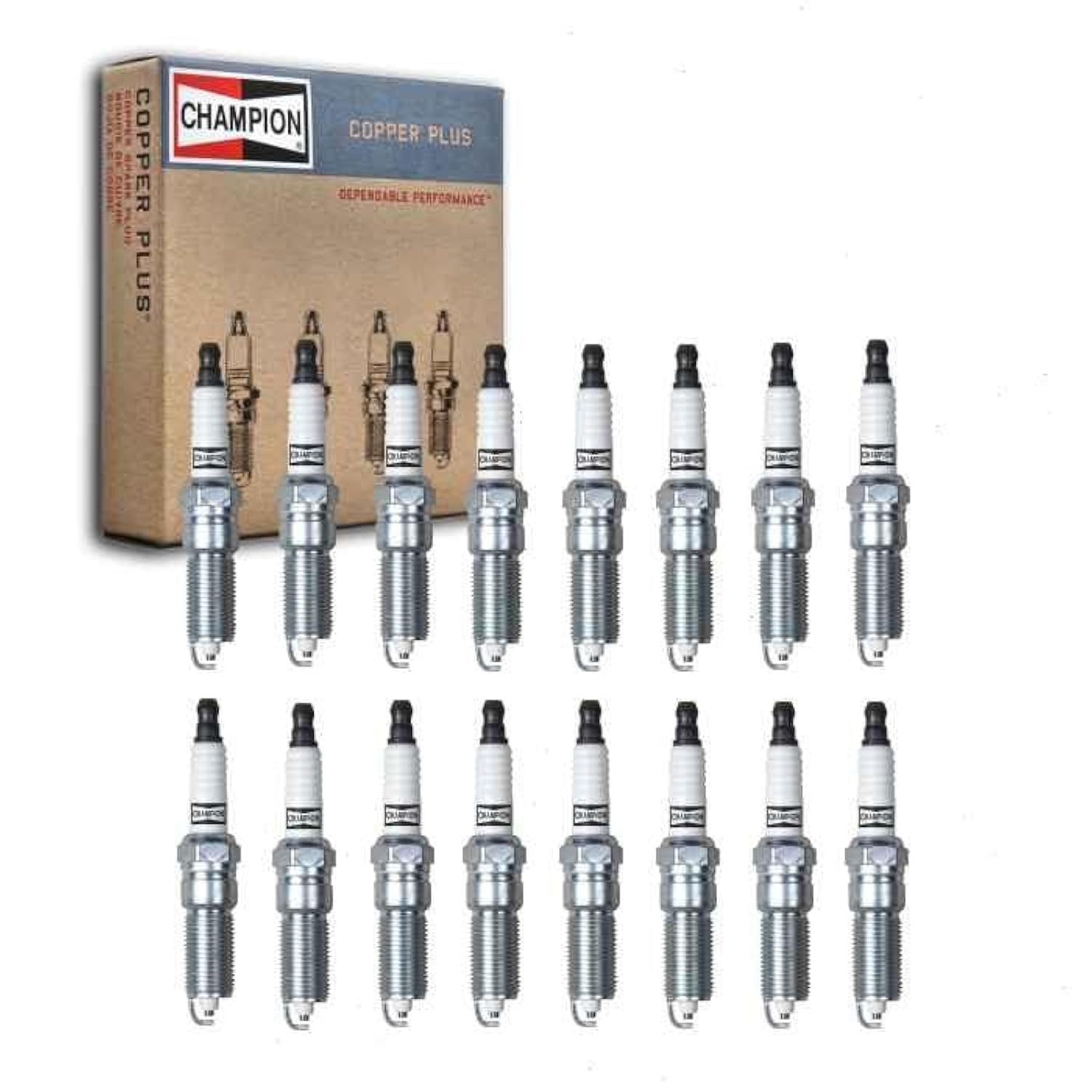 16 pc Champion Copper Plus Spark Plugs compatible with Dodge Durango 5.7L V8 2004-2008
