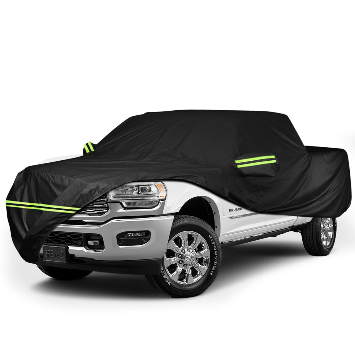ULROLIT Waterproof Car Cover for 1998-2022 Dodge Ram 2500 3500 Crew Cab 6.5 ft Short Bed Truck Cover, All Weather Windproof 210D