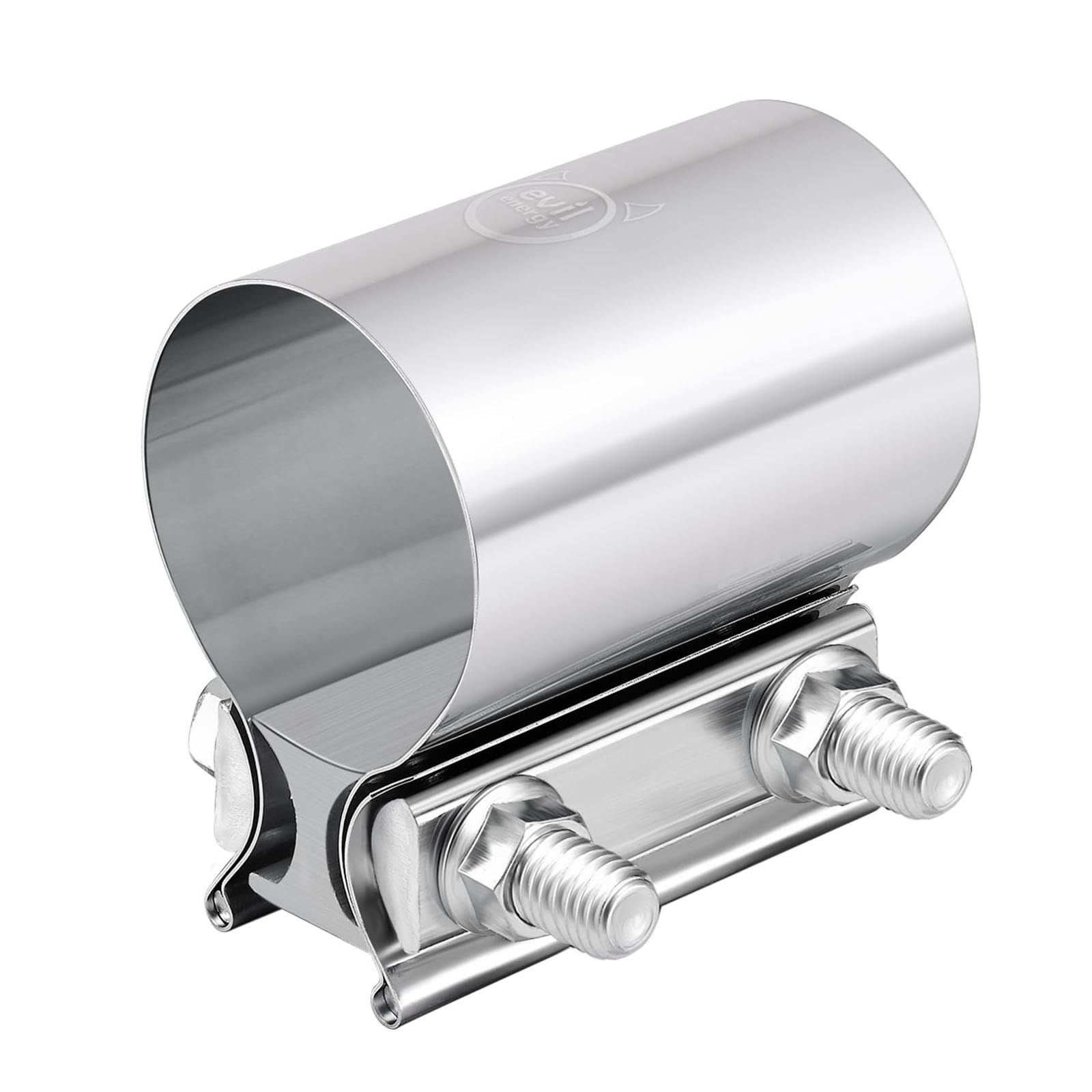 Evil Energy 2.75 Inch Exhaust Clamp,Butt Joint Band Clamp Sleeve Coupler Stainless Steel