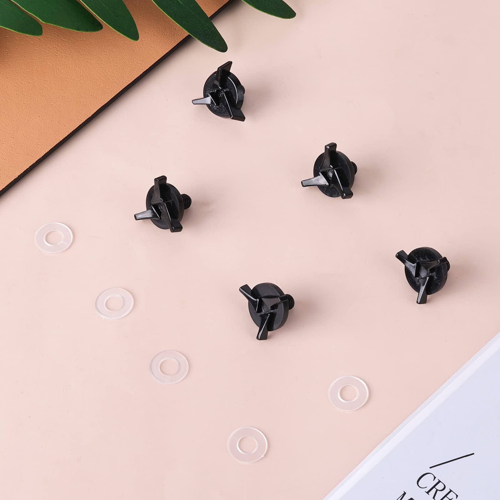 Aiex Motorcycle Helmet Screws, 6Pcs Motorcycle Helmet Visor Screws Helmet Visor Screws Motorcycle Helmet Accessories (Black)