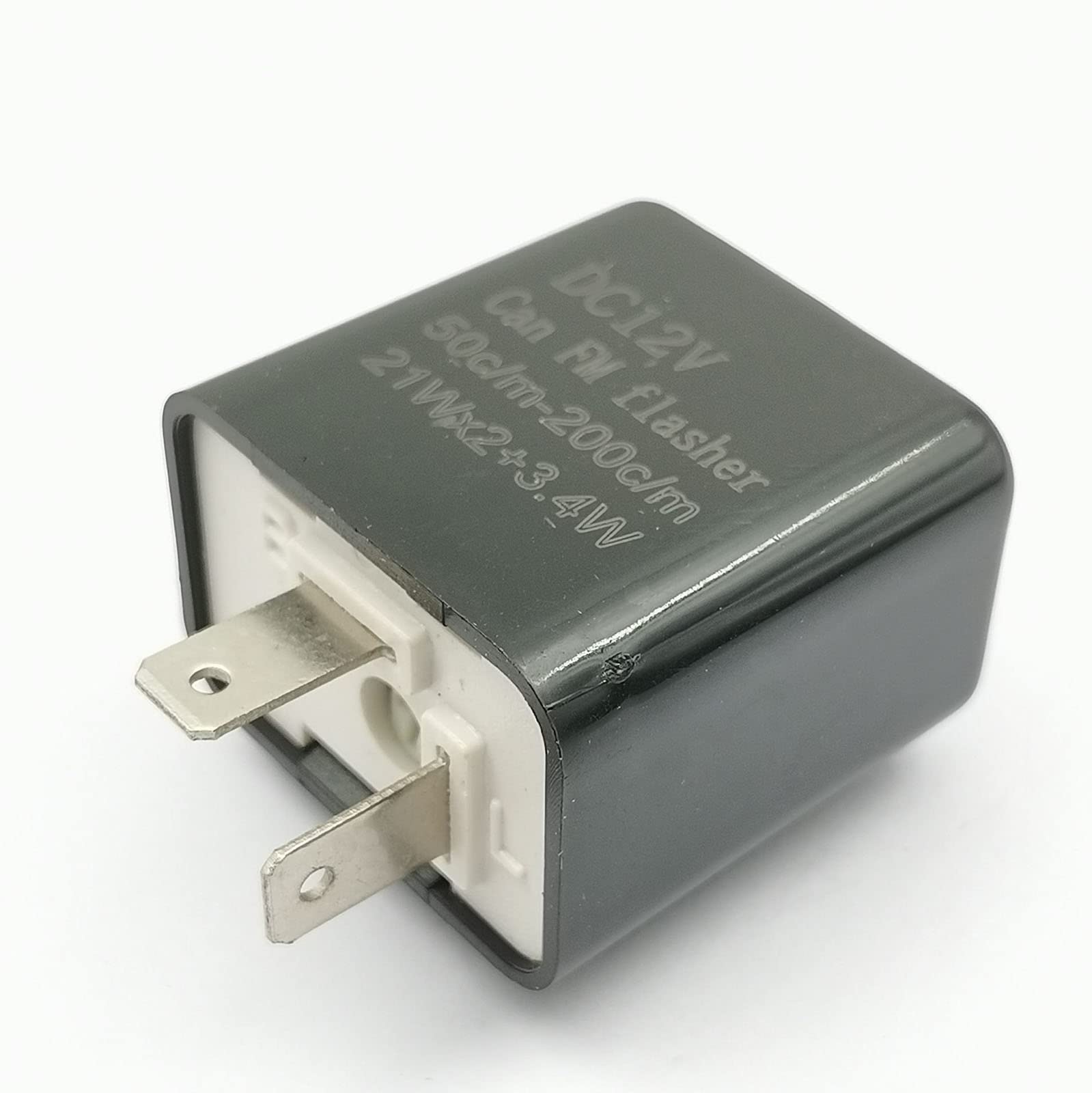 Devmo Adjustable 2 Pin 12V Motorcycle Indicator Turn Signal Flasher Relay Perfect Compatible With Hon-Da Grom Yamaha Harley Etc.