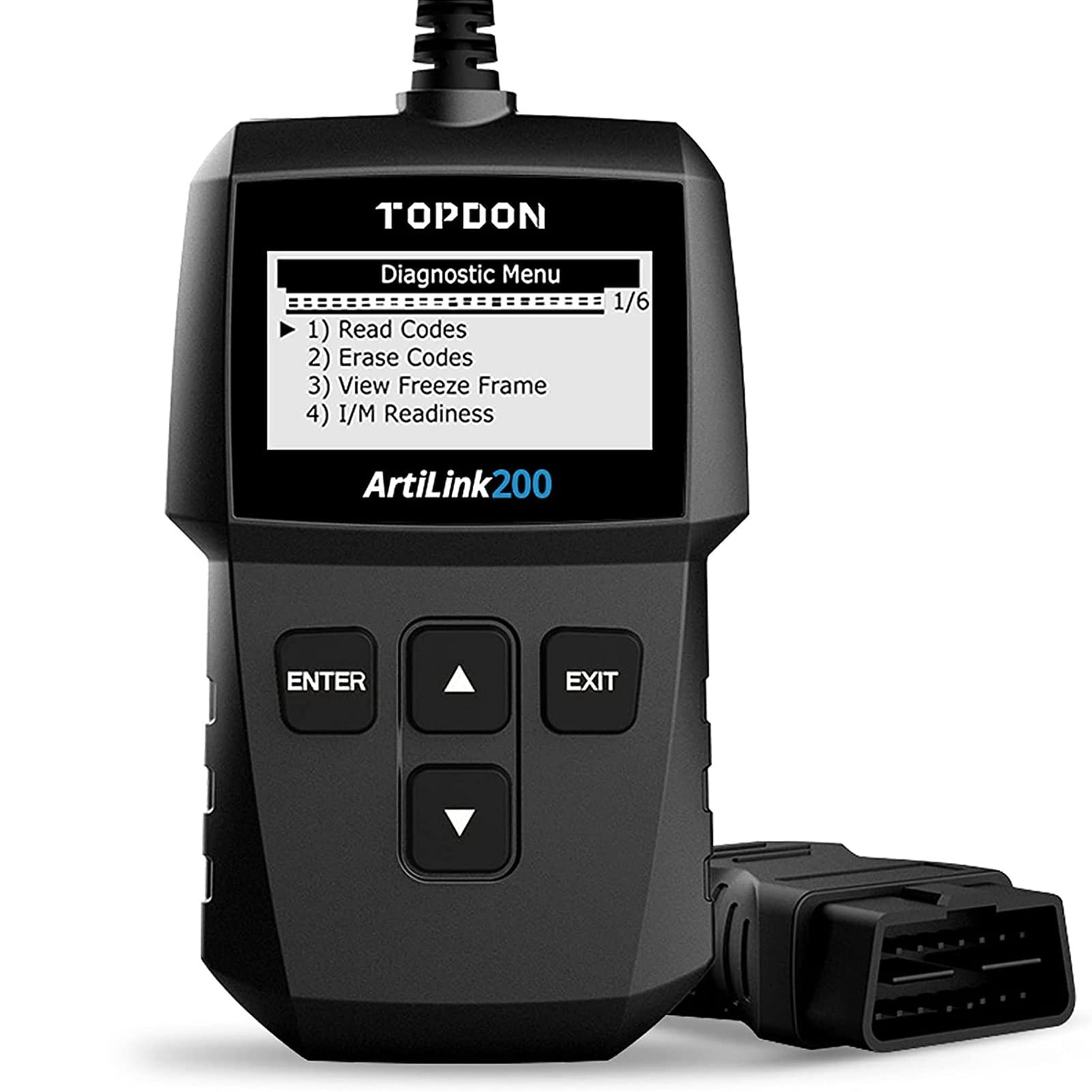 OBD2 Scanner TOPDON AL200 Car Code Reader, Auto Check Engine Light, Read & Erase Fault Codes, I/M Readiness, Freeze Frame, CAN V