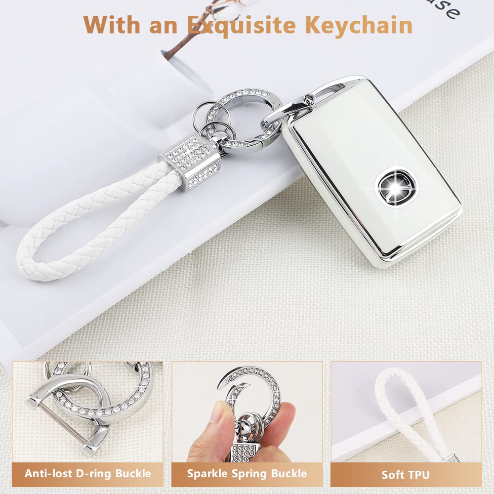 Pifoog Car Key Case For Mazda 3 6 Cx9 Cx5 Cx30 Mx5 Cx50 Accessories Tpu Keys Fob Cover Shell Cute Bling Keychain Landyard Full P