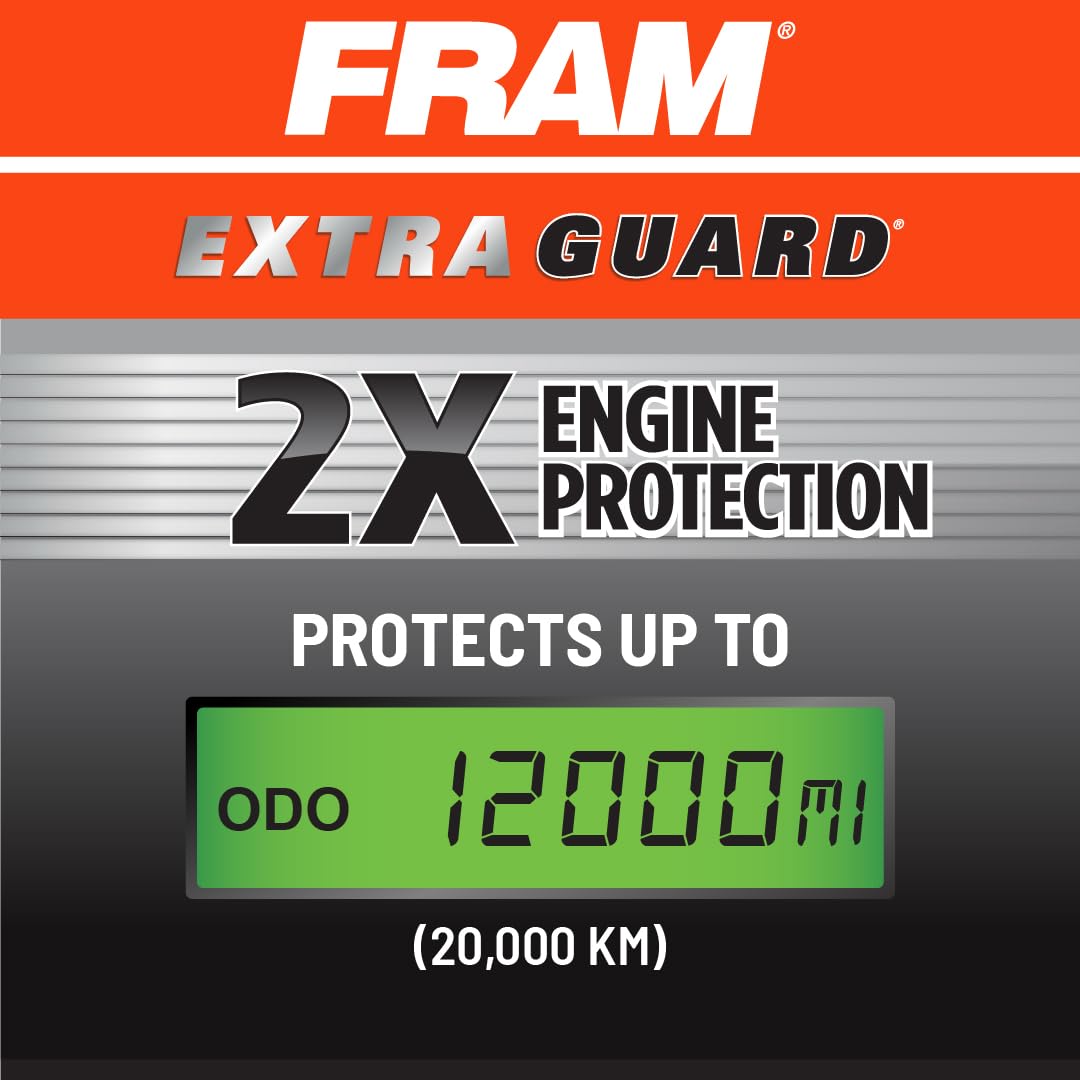 Fram Extra Guard Ca7351 Replacement Engine Air Filter For Select Toyota And Lexus Models, Provides Up To 12 Months Or 12,000 Mil