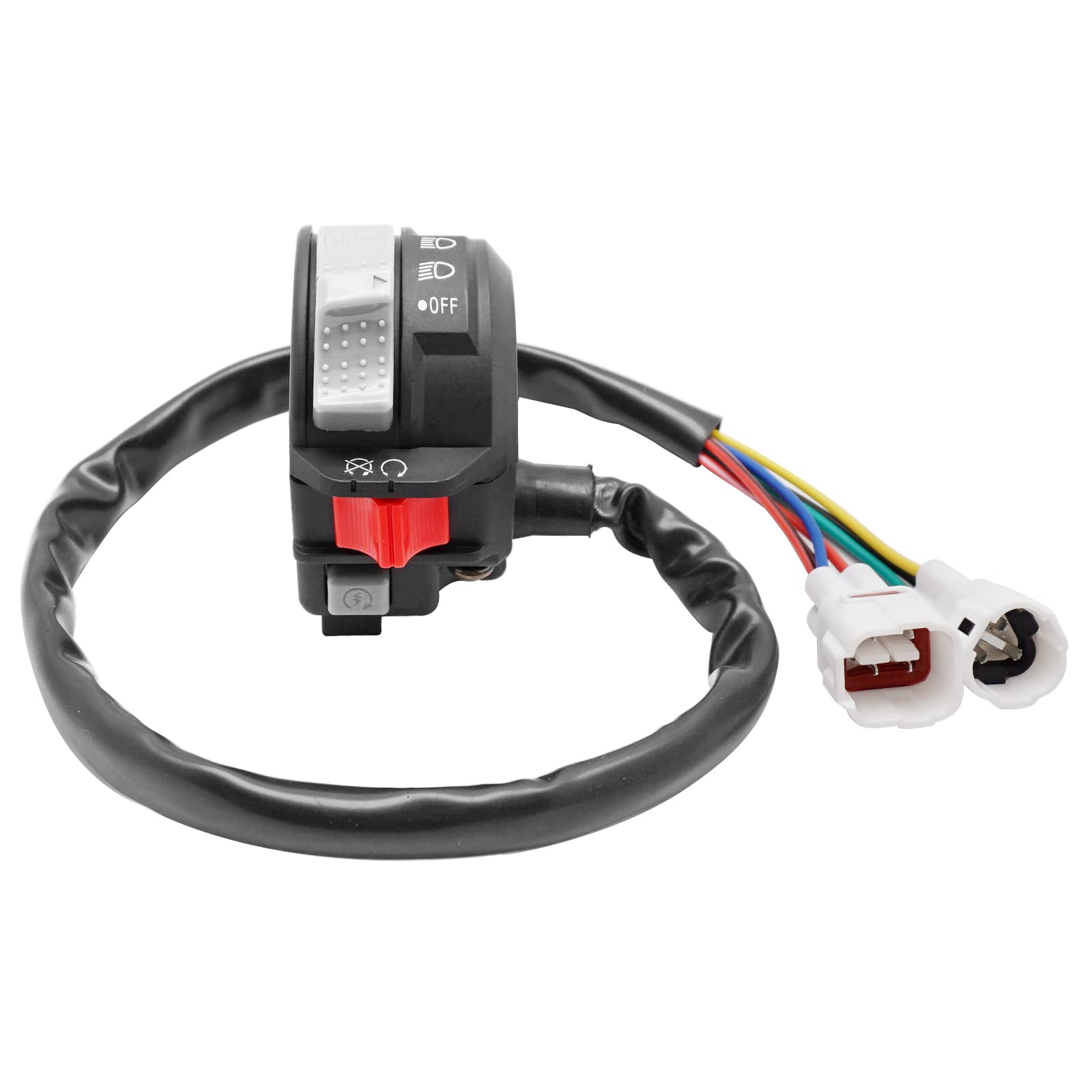 M MATI Headlight & Ignition Key Switch for Yamaha Warrior 350, Wolverine 350, Raptor 250, Grizzly 125 - Black