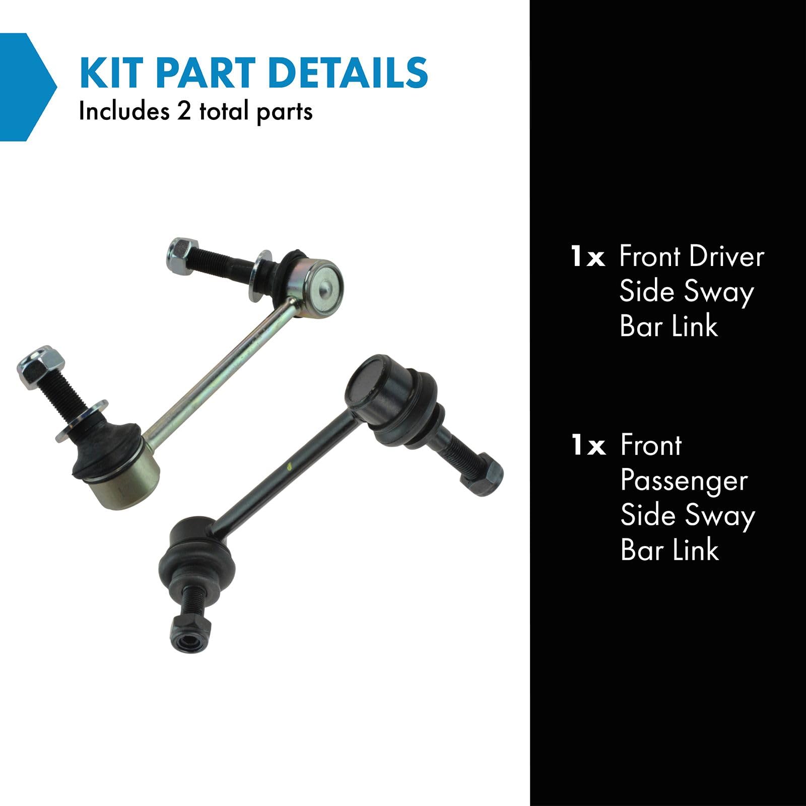 Trq Front Sway Bar Stabilizer Link Set Compatible With 2003-2009 Lexus Gx470 2003-2022 Toyota 4Runner 2007-2014 Fj Cruiser