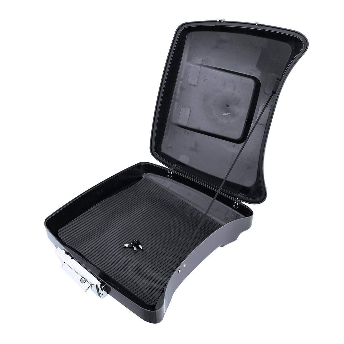 Gunship Gray 5.5' Razor Pack Trunk Pad Two-Up Rack Docking Kit Base Plate Fit For Harley Tour Pack Pak Touring 2014-2023