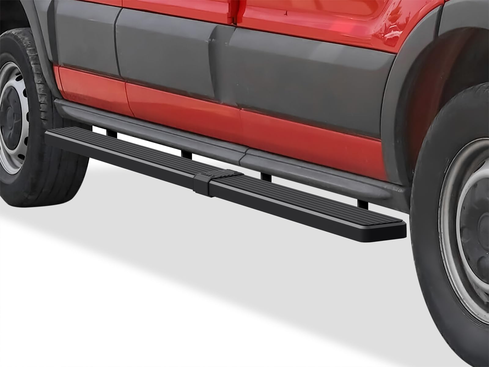 APS (Black Stainless Steel 5 inches Running Boards Nerf Bars Side Steps Compatible with Ford Transit 2015-2025 Full Size Van 3-D