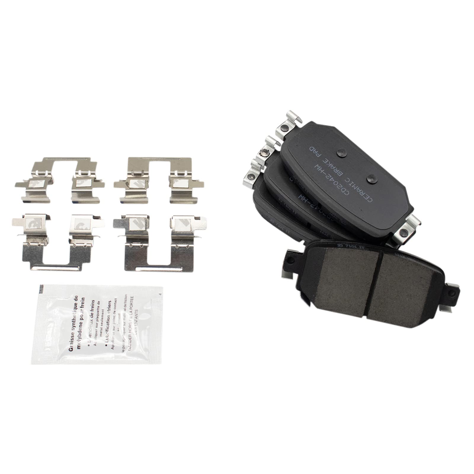 TRQ Rear Brake Pad & Rotor Kit Brake Pads Brake Rotor Ceramic Compatible with 2017-2018 Mazda 3 2019 CX-3