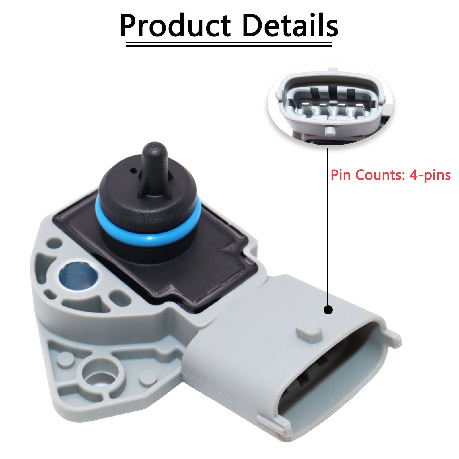 Kejsted Pressure Sensor 0261230110 31272730 Compatible With Volvo S60 S80 V70 Xc70 Xc90 Land Rover Lr000524 8699449 0261230108