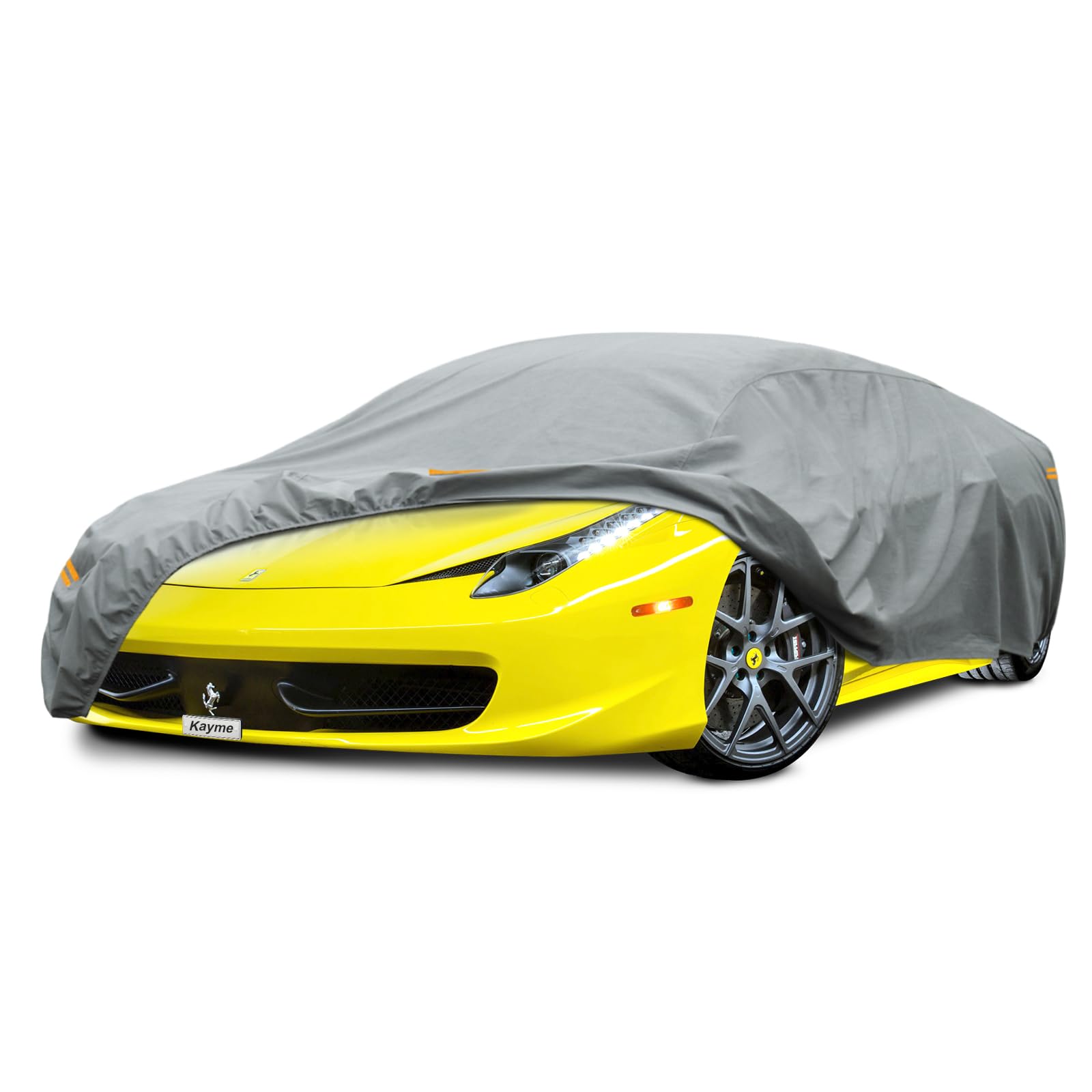 Kayme Heavy Duty Car Cover Custom Fit Ferrari 458 Italia (2009-2015) Waterproof All Weather For Automobiles, Full Exterior Cover